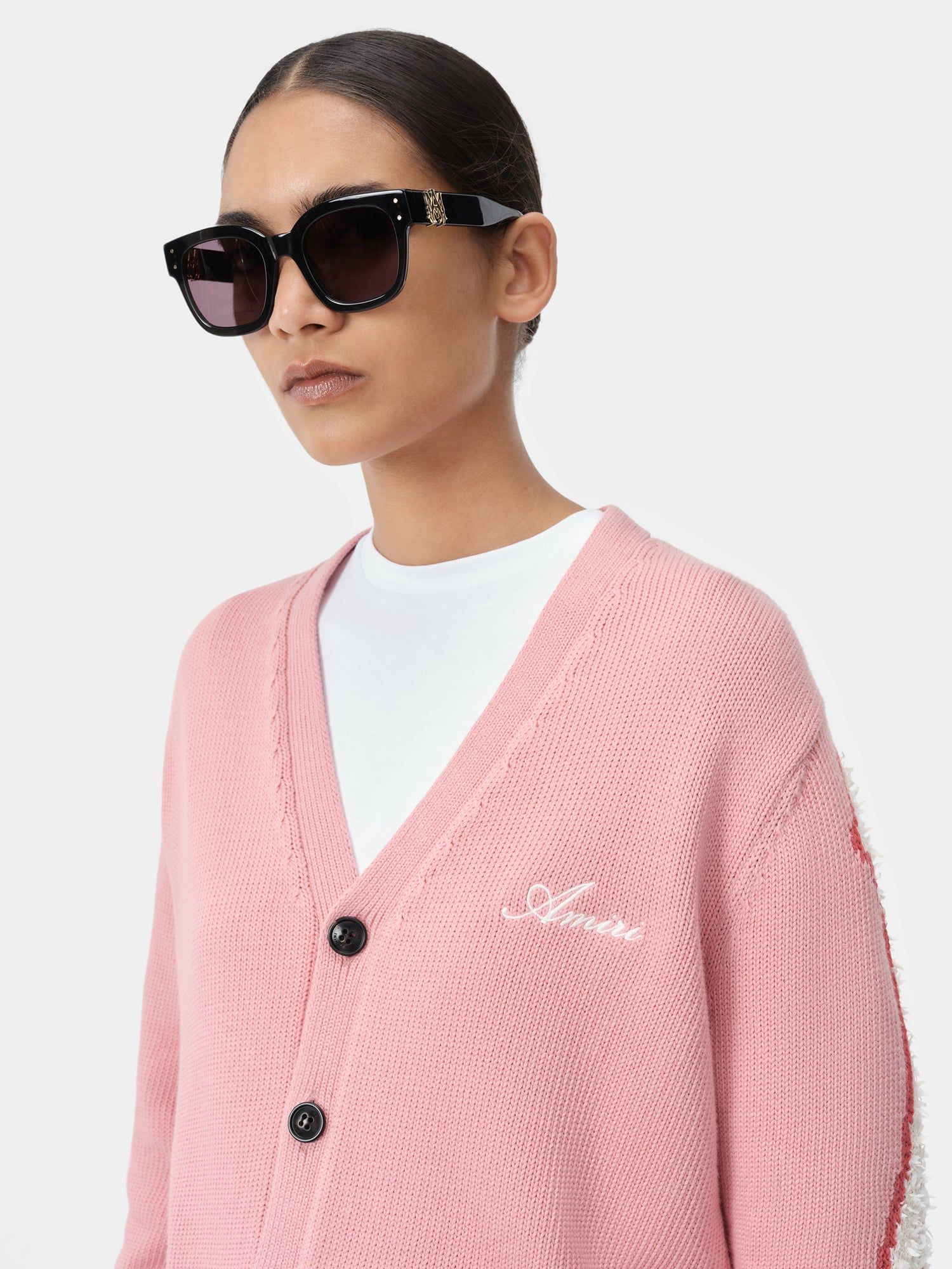 Amiri Bones Cardigan Women Knitwear Pink | GQACBFT-13