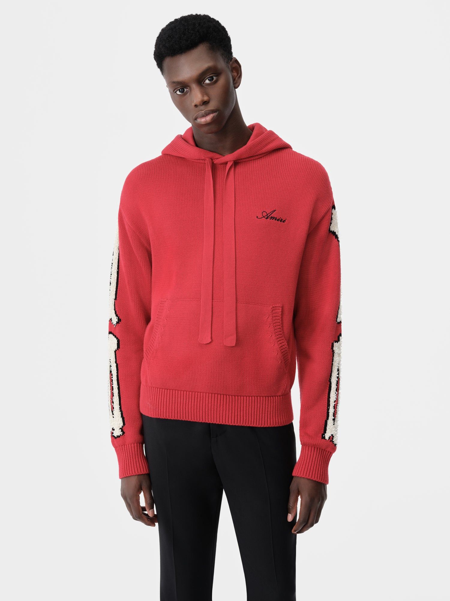 Amiri Bones Hoodie Men Knitwear Red | KJPOHQG-82
