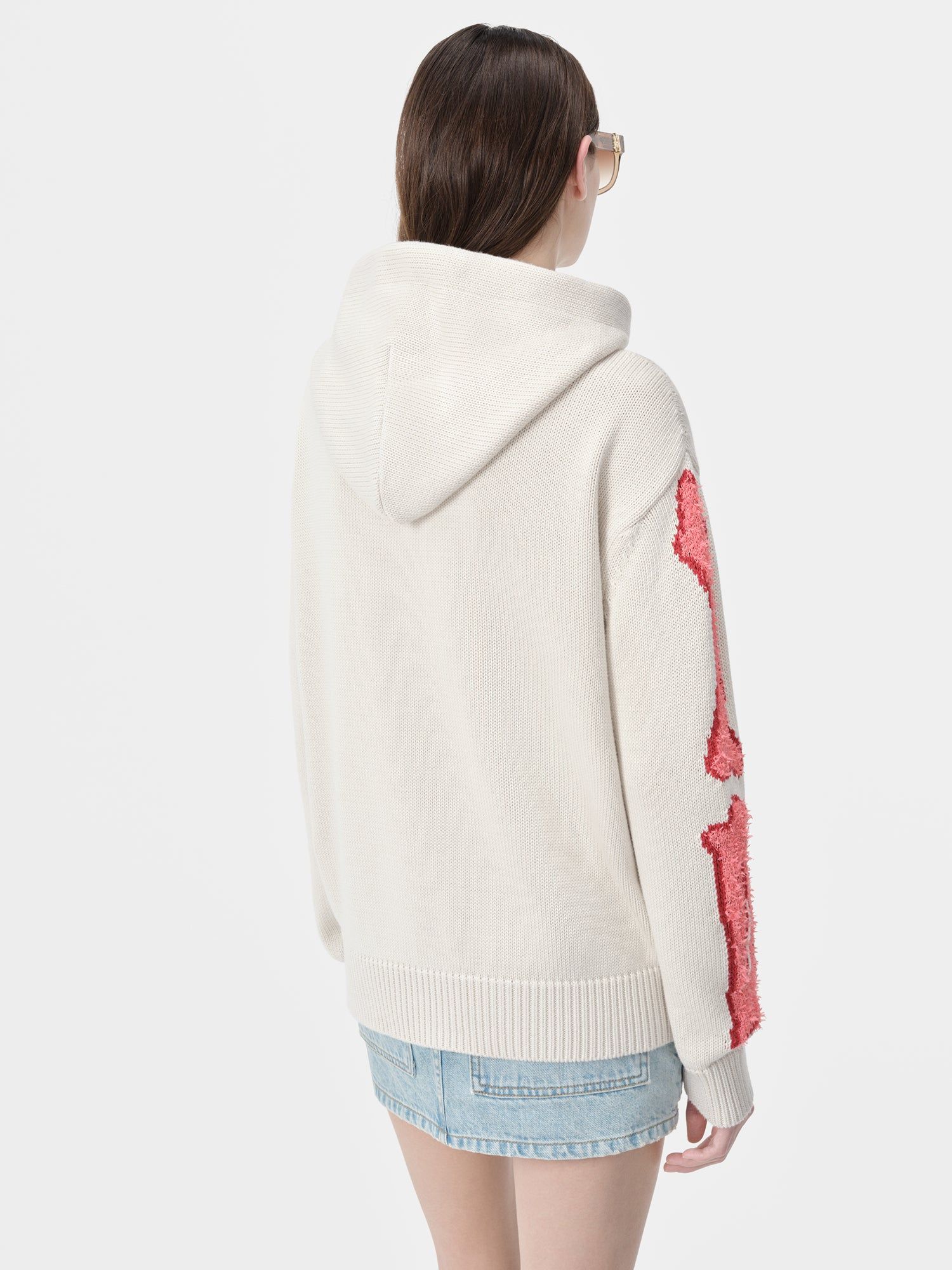 Amiri Bones Hoodie Women Knitwear Alabaster | GMPQXOS-84