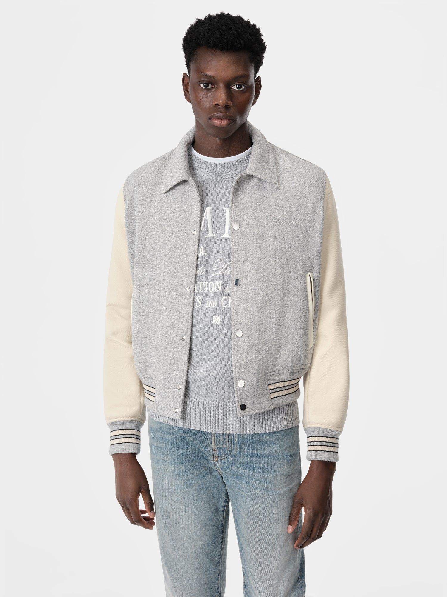 Amiri Bones Jacket Men Outerwear Grey | JMAOUQS-19