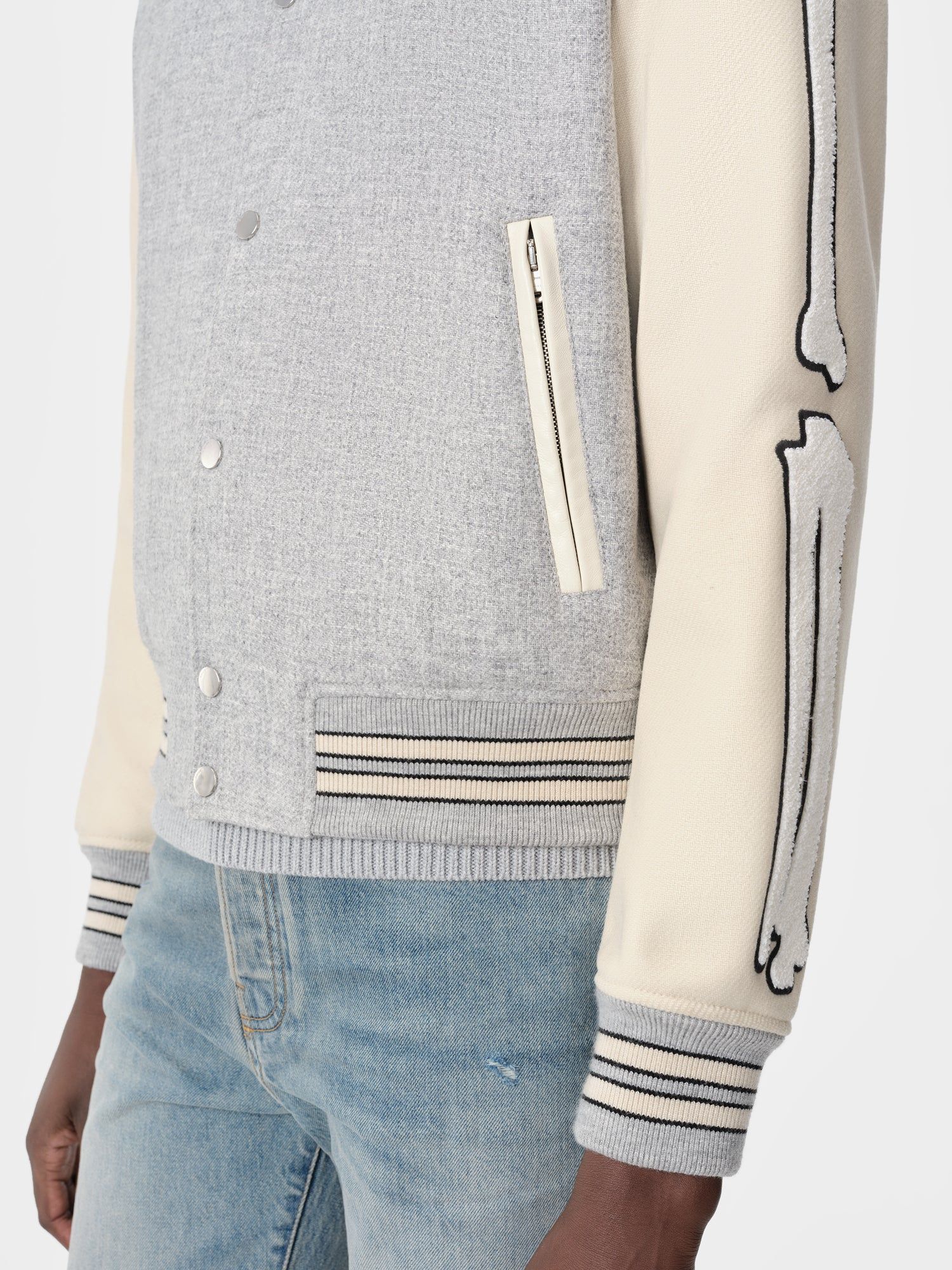 Amiri Bones Jacket Men Outerwear Grey | JMAOUQS-19