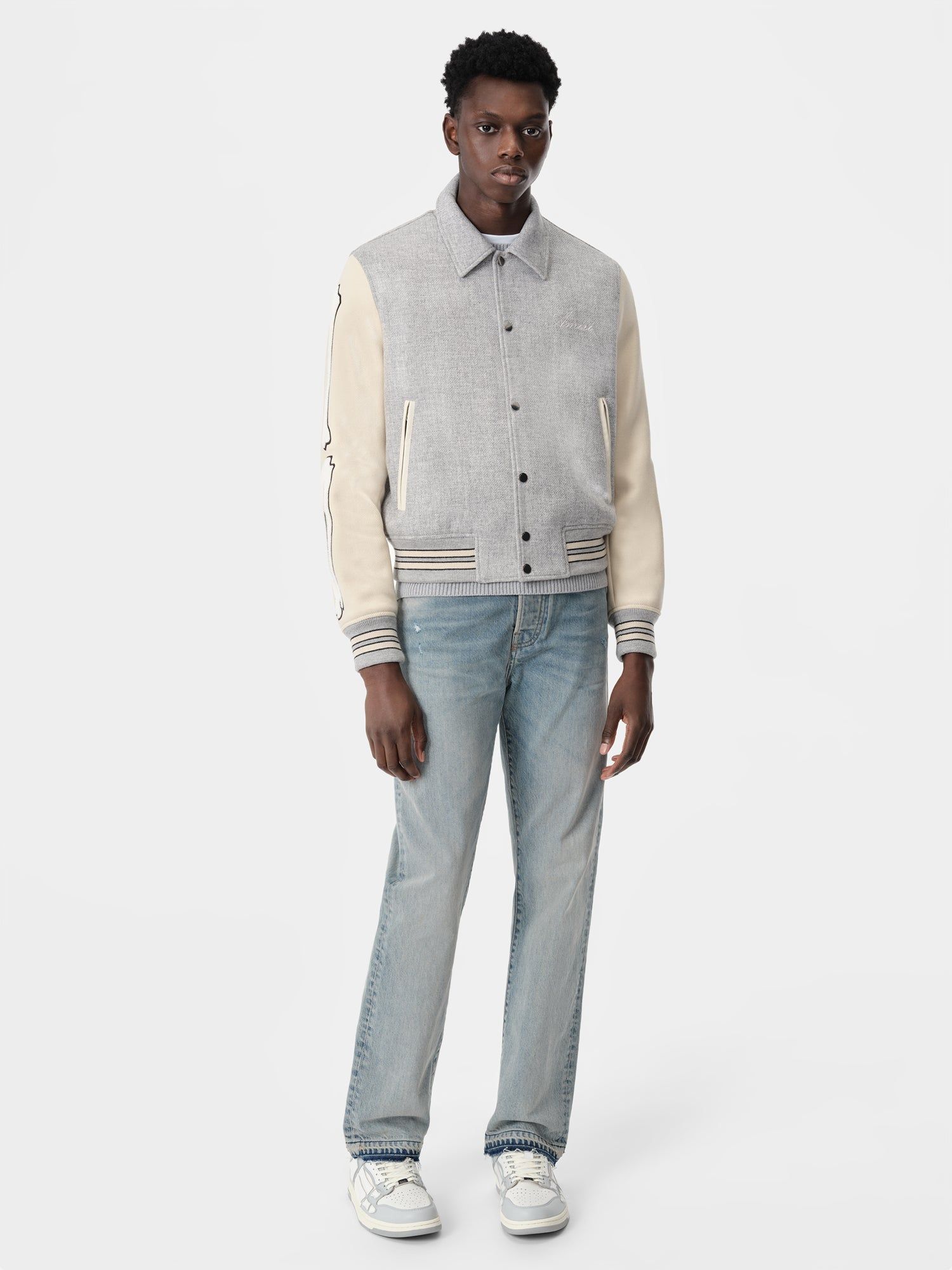 Amiri Bones Jacket Men Outerwear Grey | JMAOUQS-19