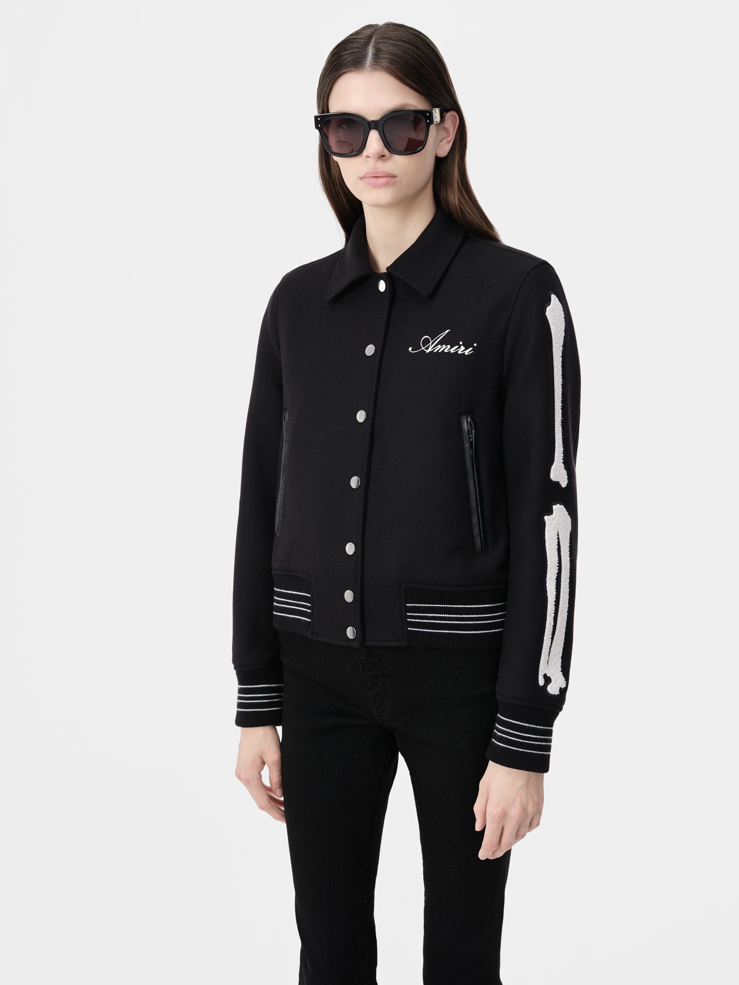 Amiri Bones Jacket Women Outerwear Black | BQVNEUL-79