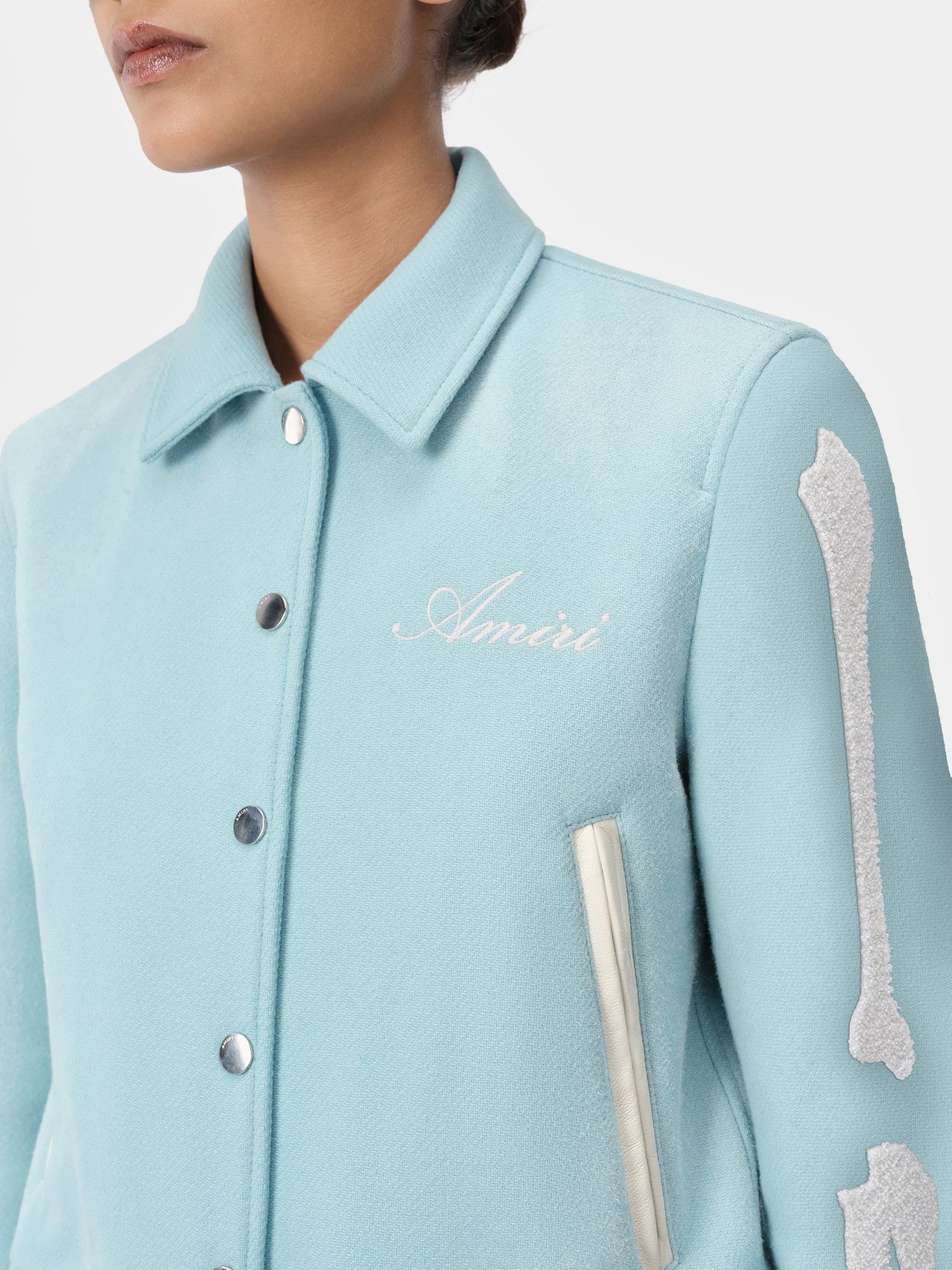 Amiri Bones Jacket Women Outerwear Blue | RFMOVUK-75