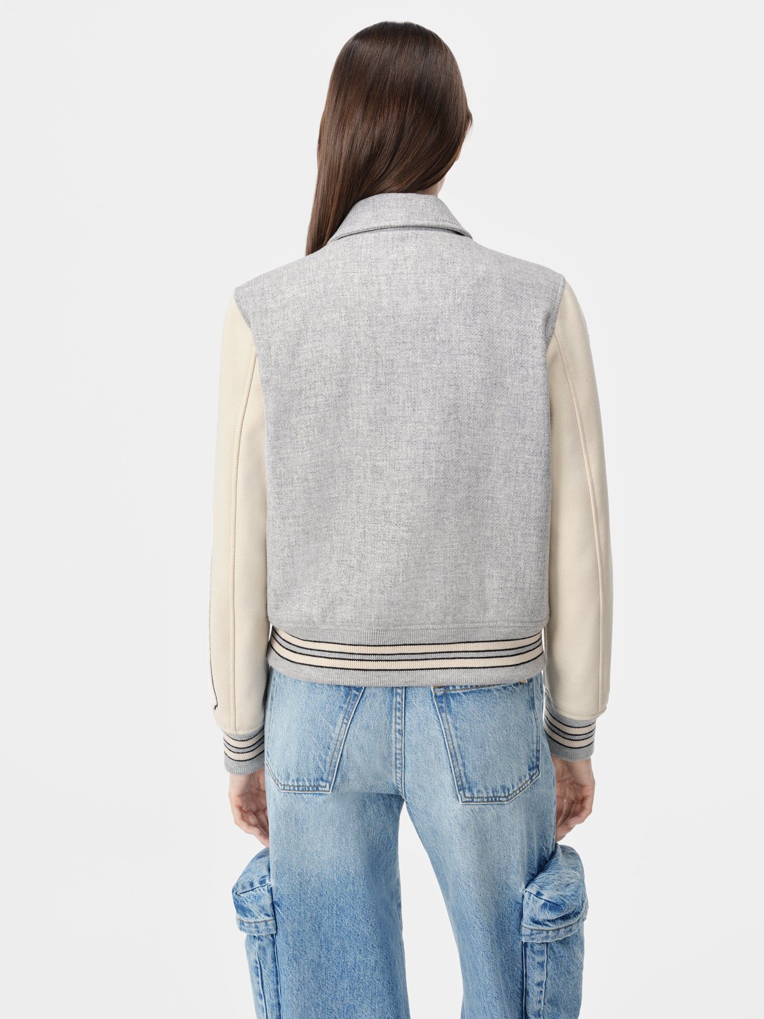 Amiri Bones Jacket Women Outerwear Grey | TKFODVQ-41