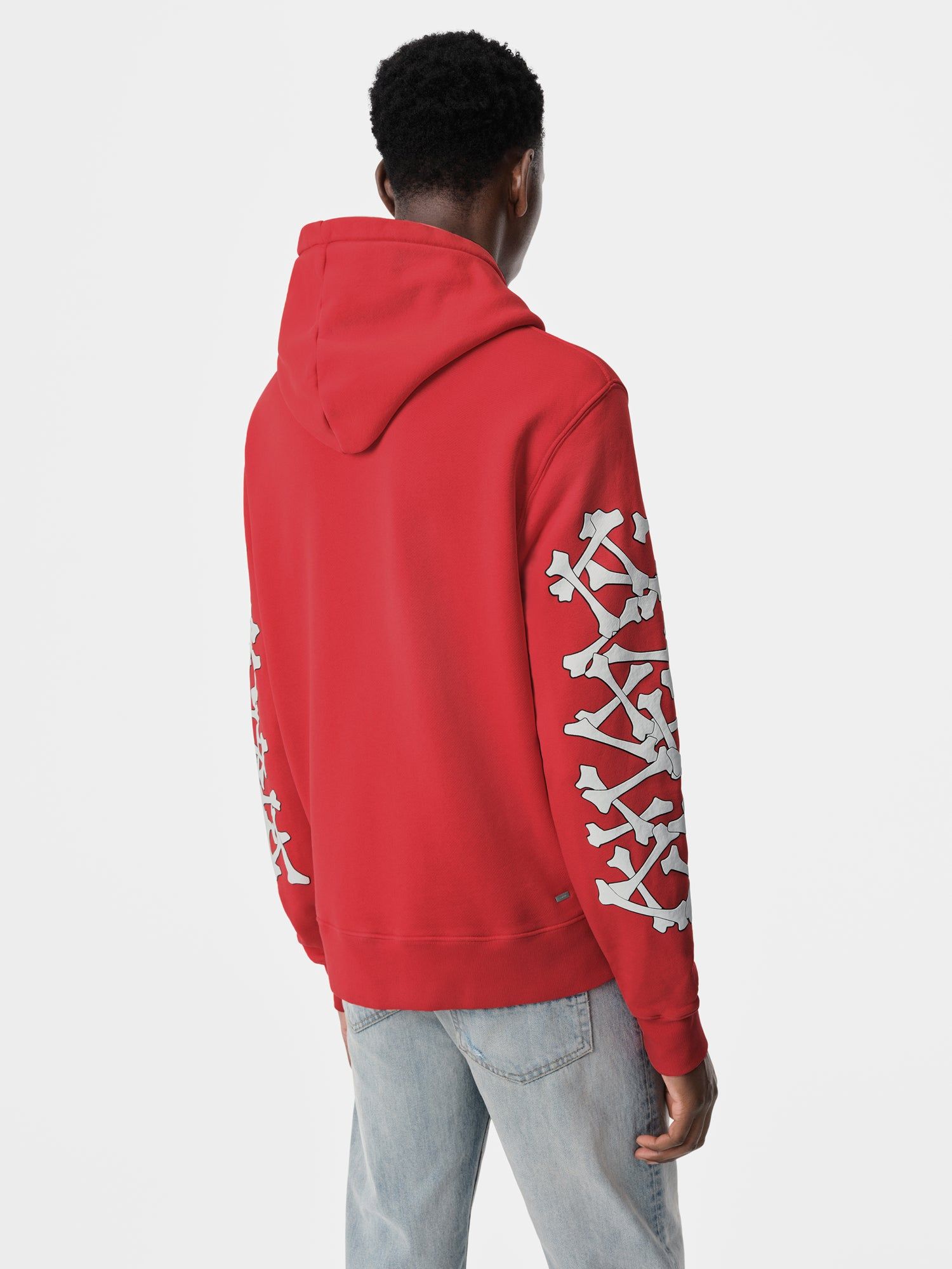 Amiri Bones Stacked Hoodie Men Sweatshirts Red | ZWMAYIP-72