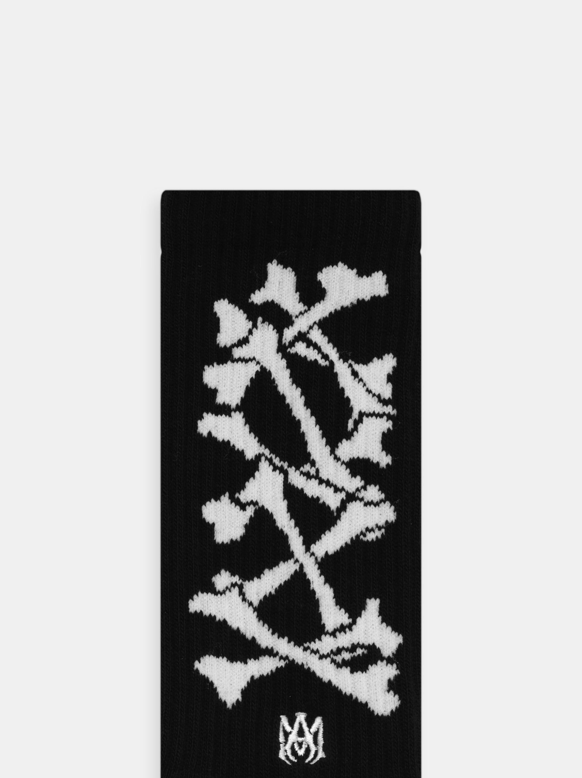 Amiri Bones Stacked Socks Men Socks Black White | YGOFURJ-35