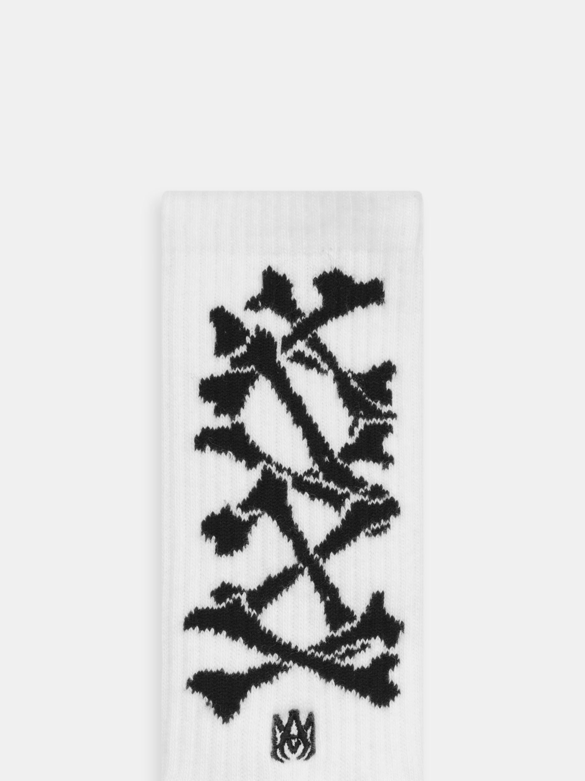 Amiri Bones Stacked Socks Men Socks White Black | TZQRYFM-93