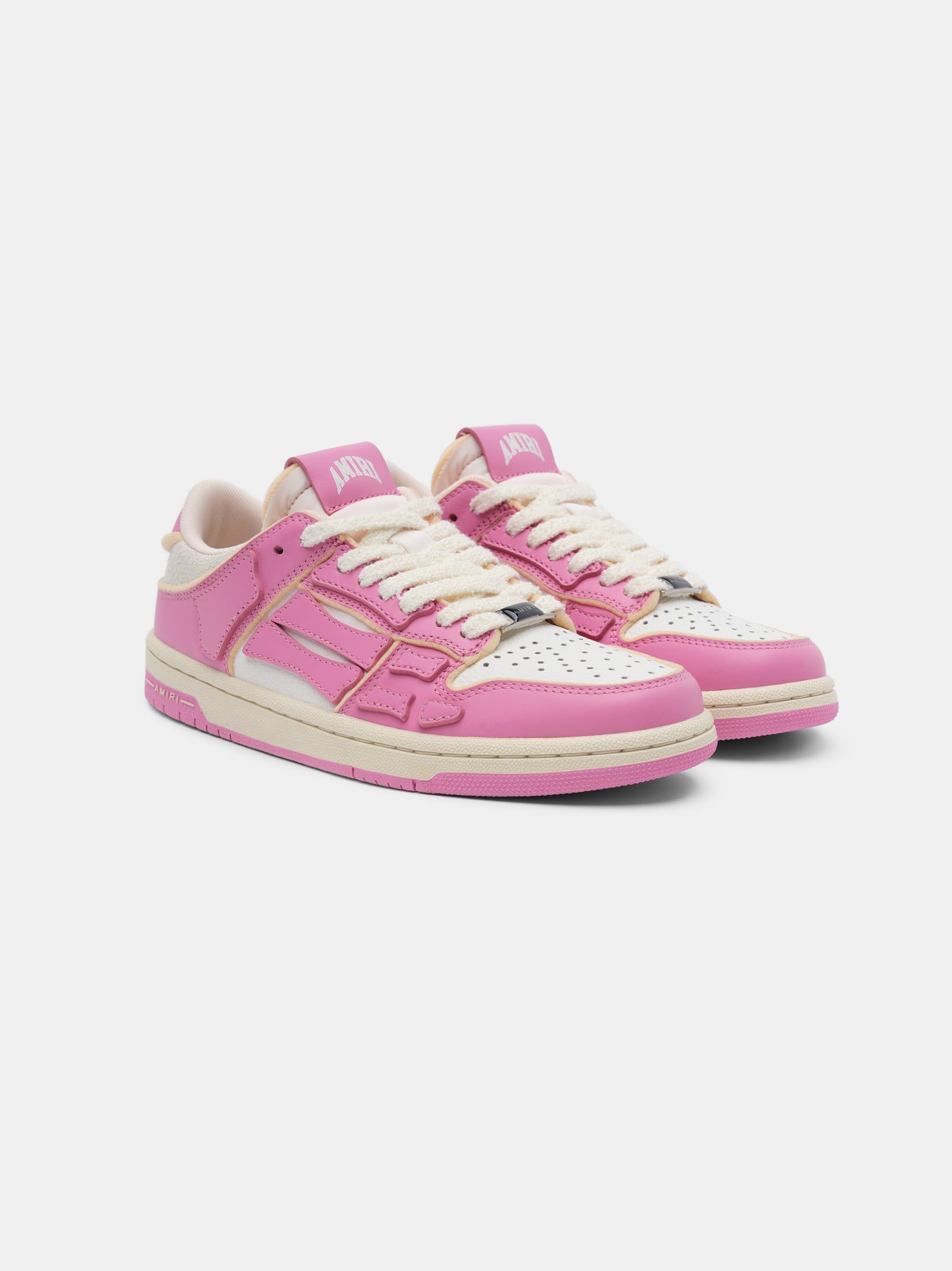 Amiri Collegiate Skel-top Low Women Sneakers Fuchsia Pink White | TEFUZYL-14