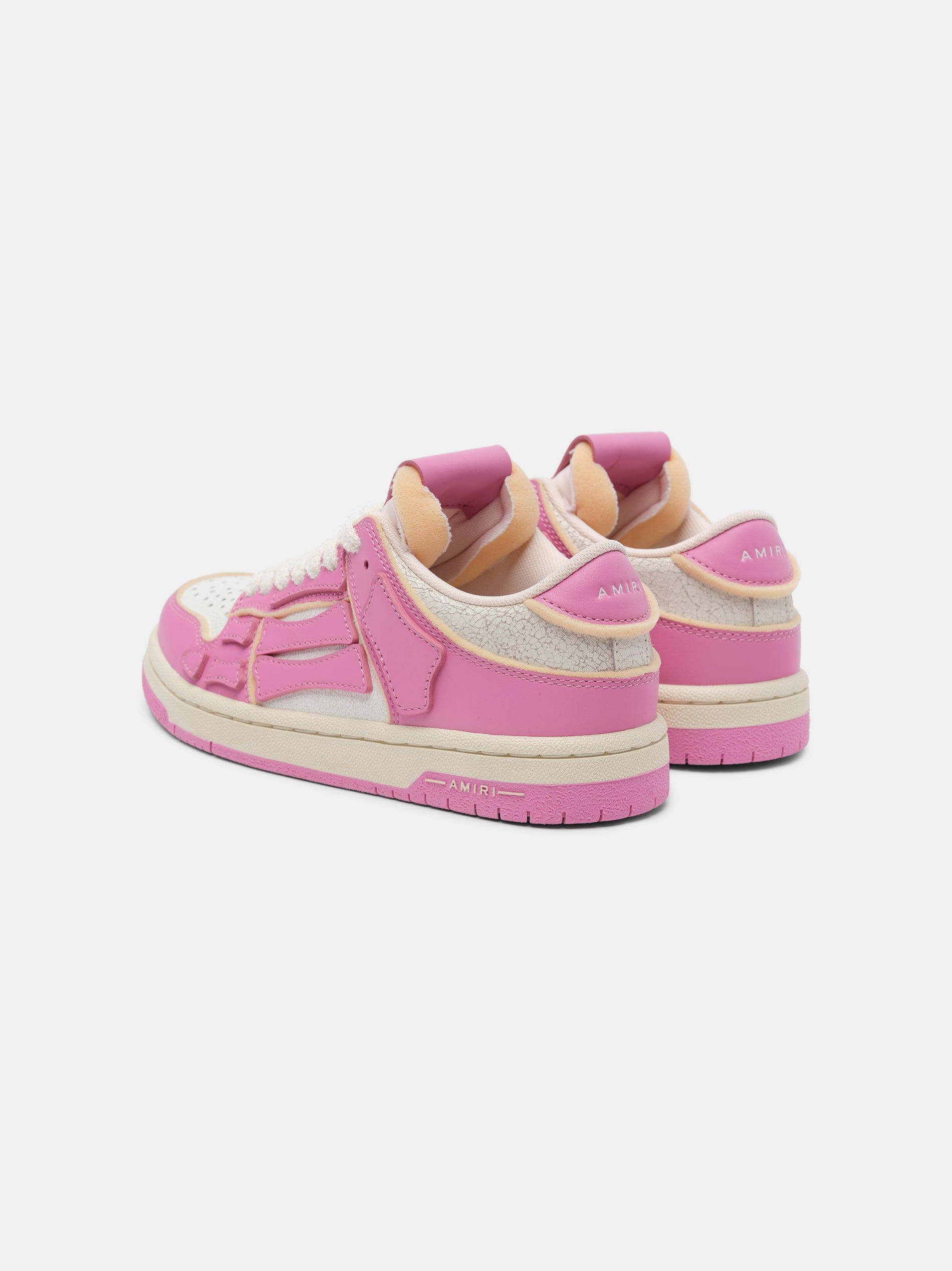 Amiri Collegiate Skel-top Low Women Sneakers Fuchsia Pink White | TEFUZYL-14
