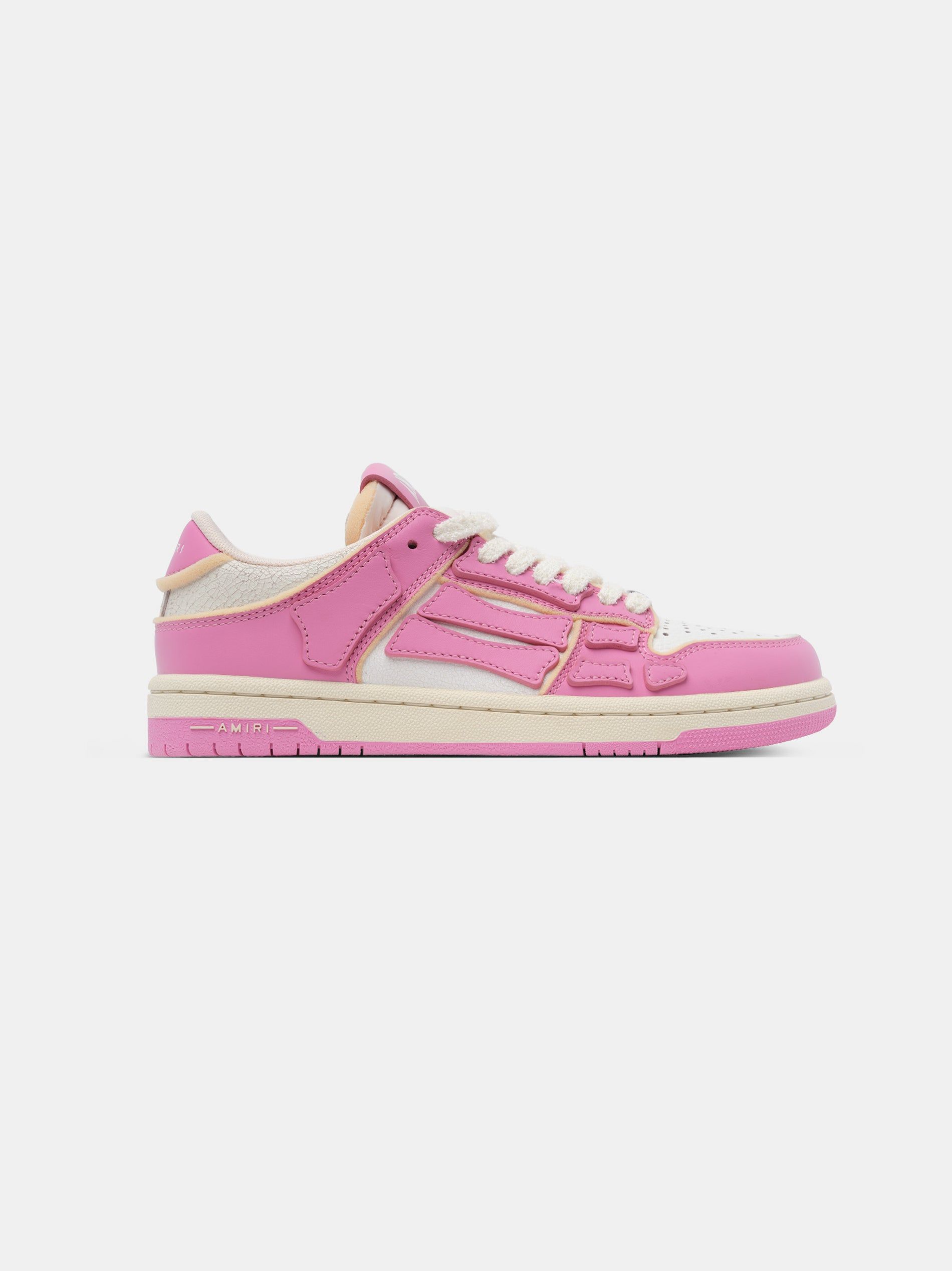 Amiri Collegiate Skel-top Low Women Sneakers Fuchsia Pink White | TEFUZYL-14