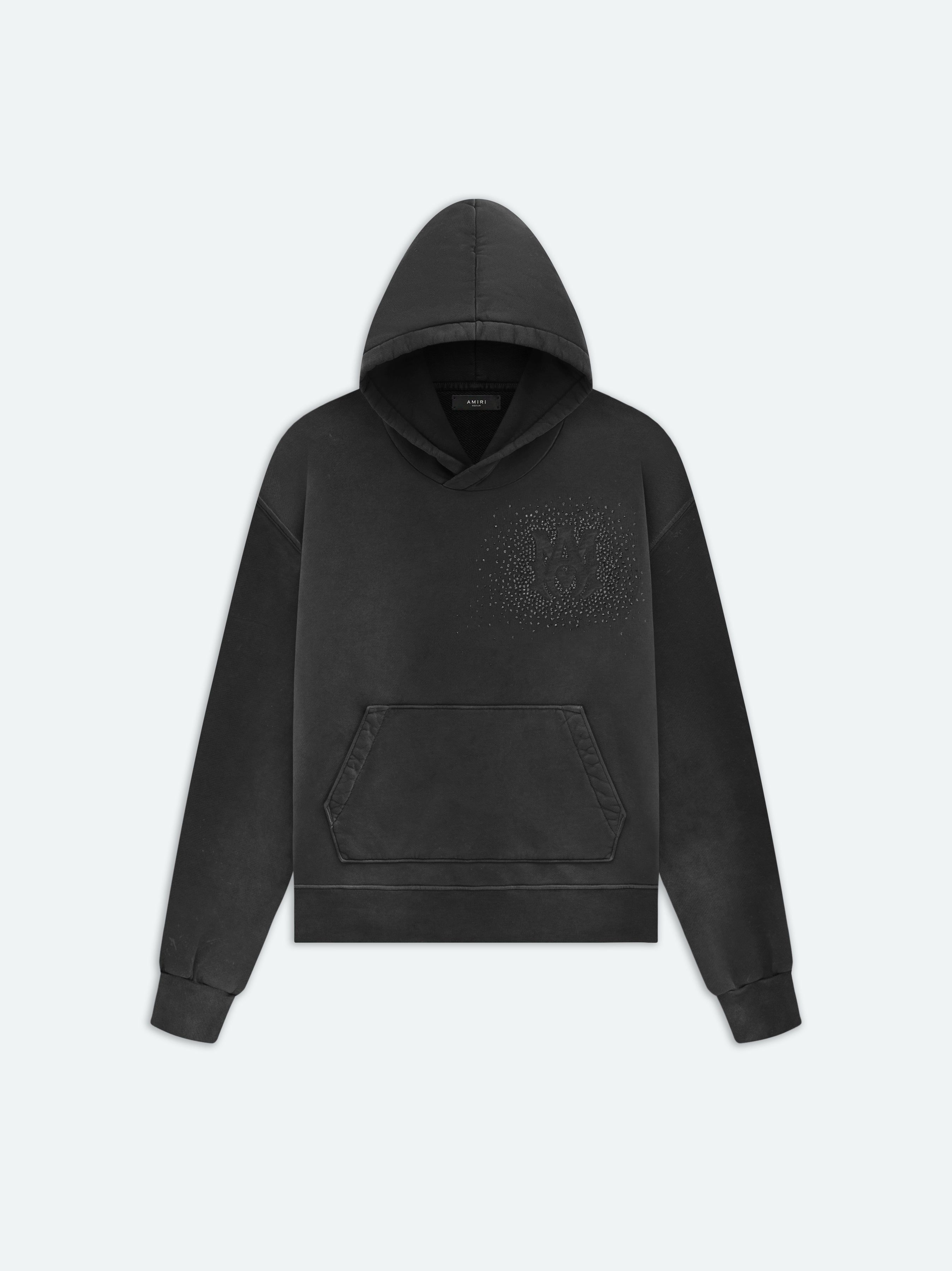 Amiri Crystal Burst Hoodie- Faded Black Men Sweatshirts Black | XBYMTDF-94