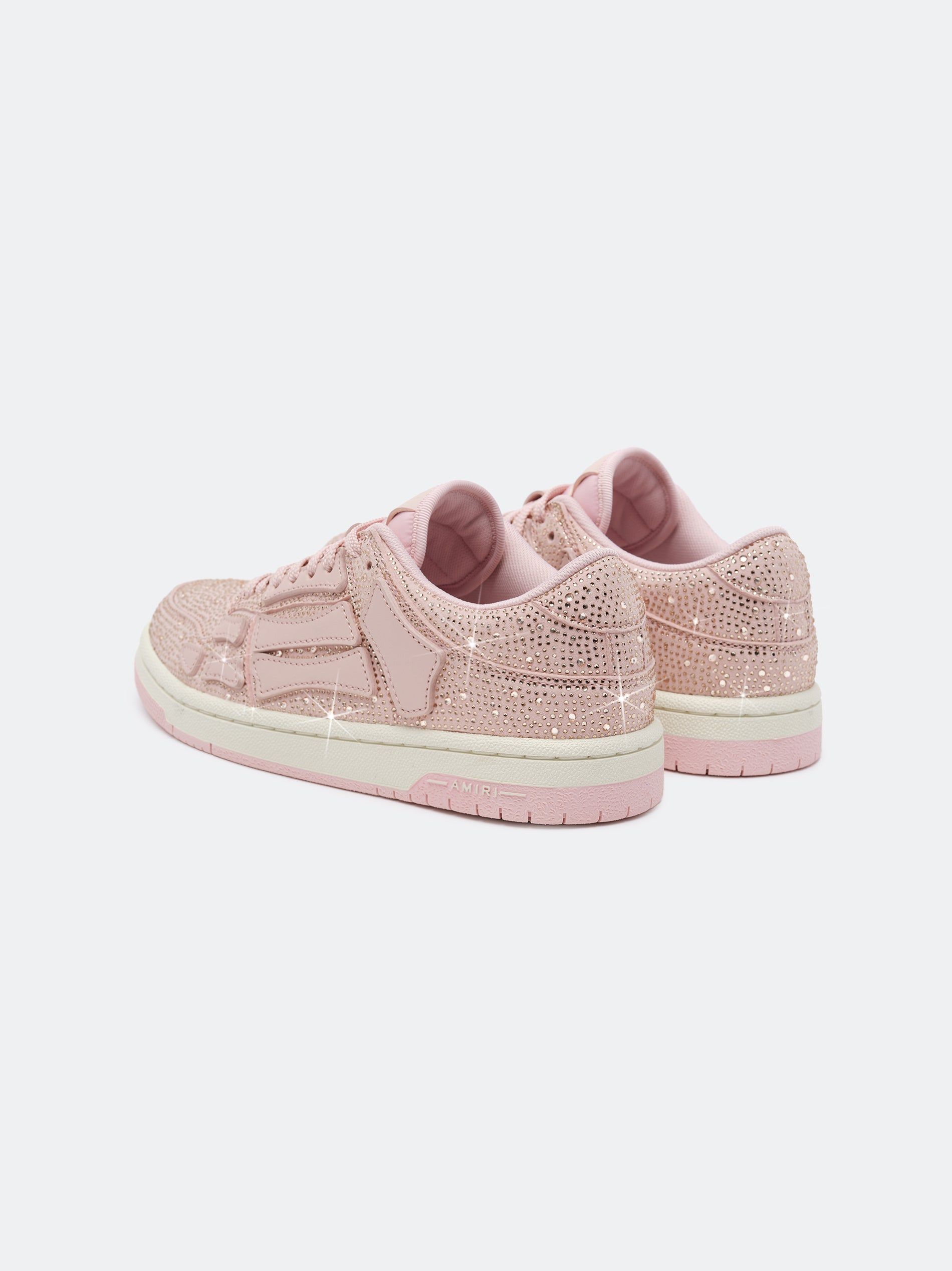Amiri Crystal Skel-top Low Women Sneakers Pink | BUTJFKQ-79