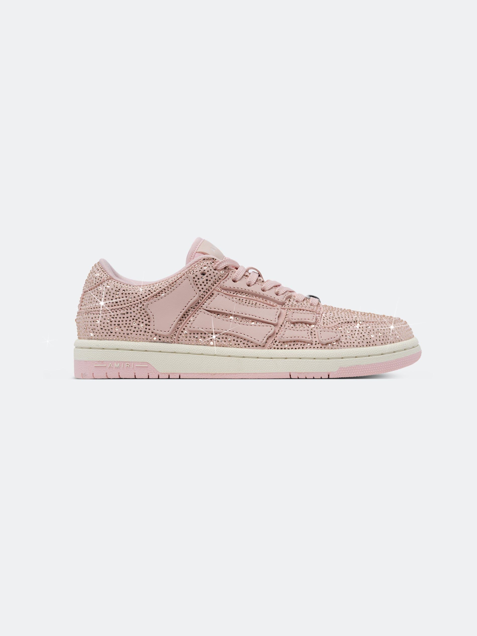 Amiri Crystal Skel-top Low Women Sneakers Pink | BUTJFKQ-79