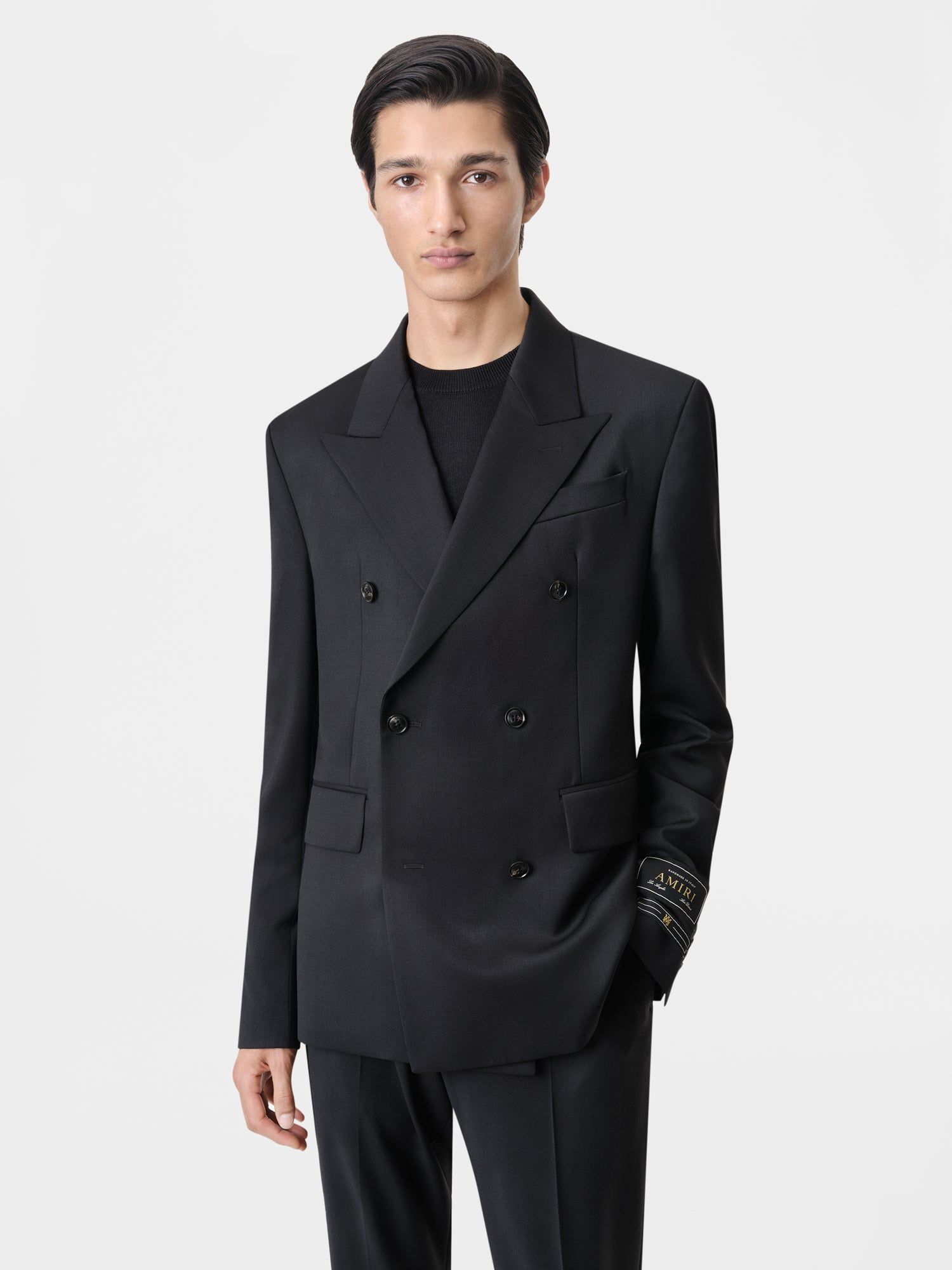 Amiri Double Breast Blazer-black Men Outerwear Black | MXQBYSR-73
