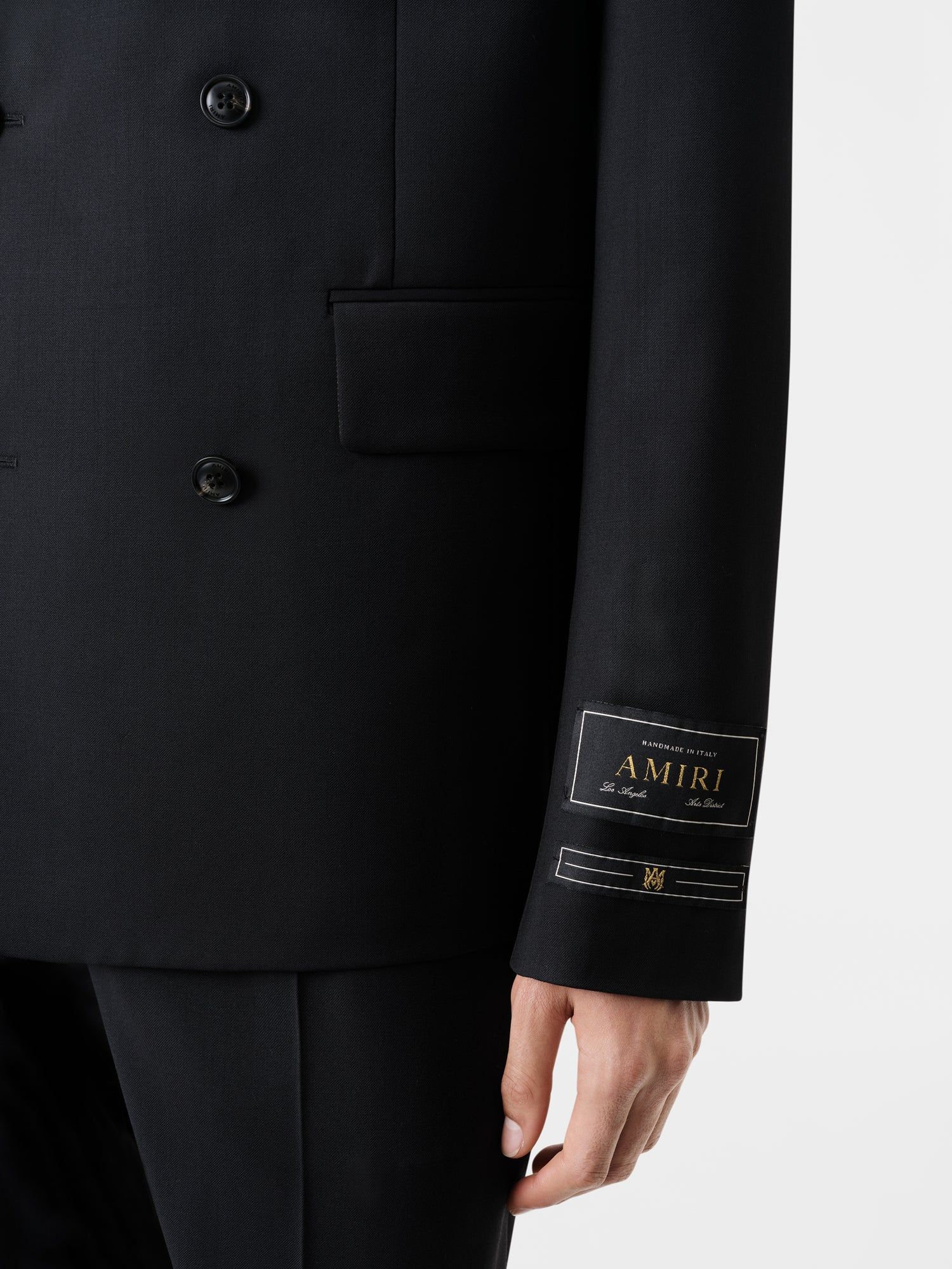 Amiri Double Breast Blazer-black Men Outerwear Black | MXQBYSR-73