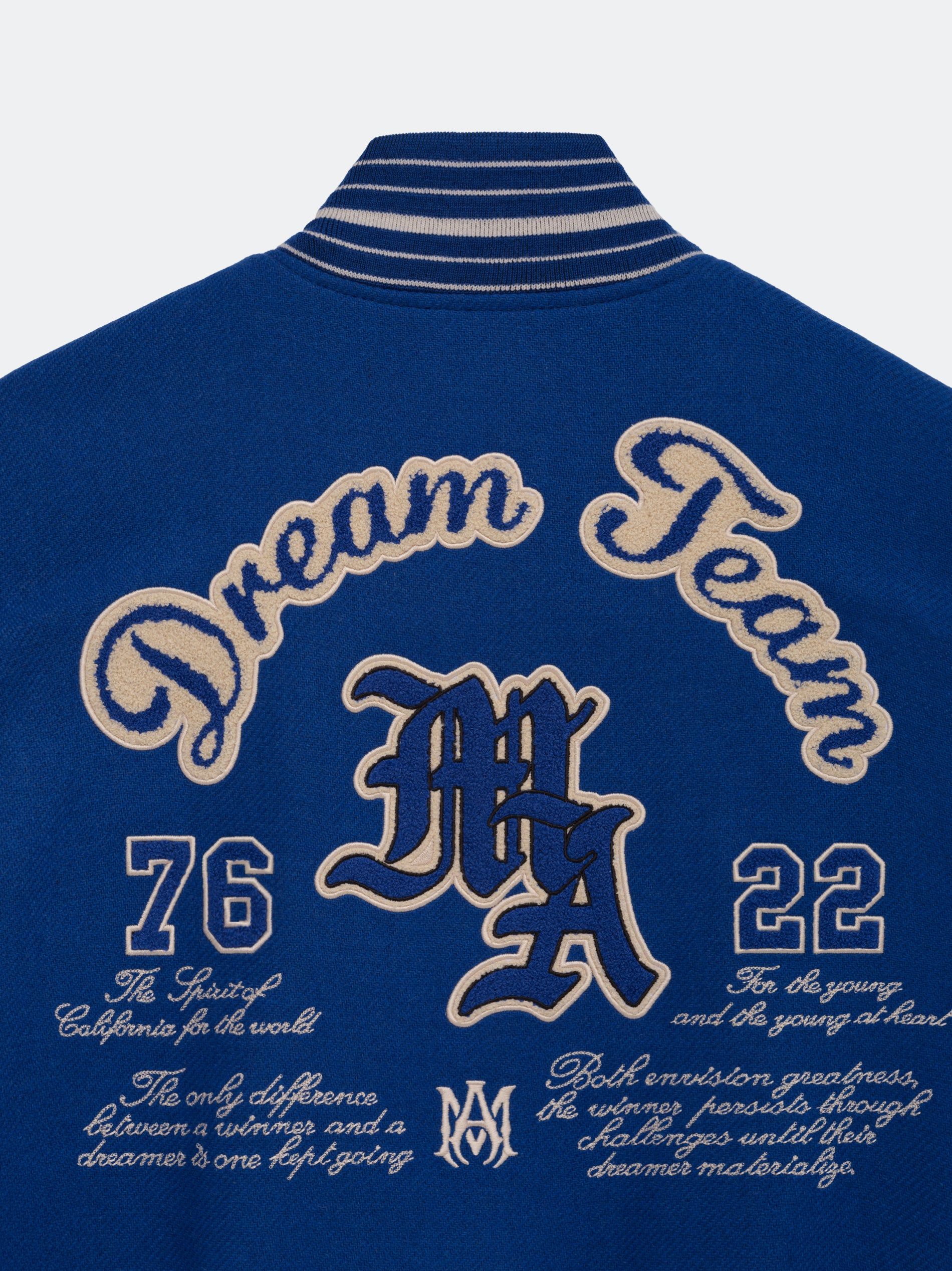 Amiri Dream Team Varsity Jacket Men Outerwear Blue | ESXURTY-92