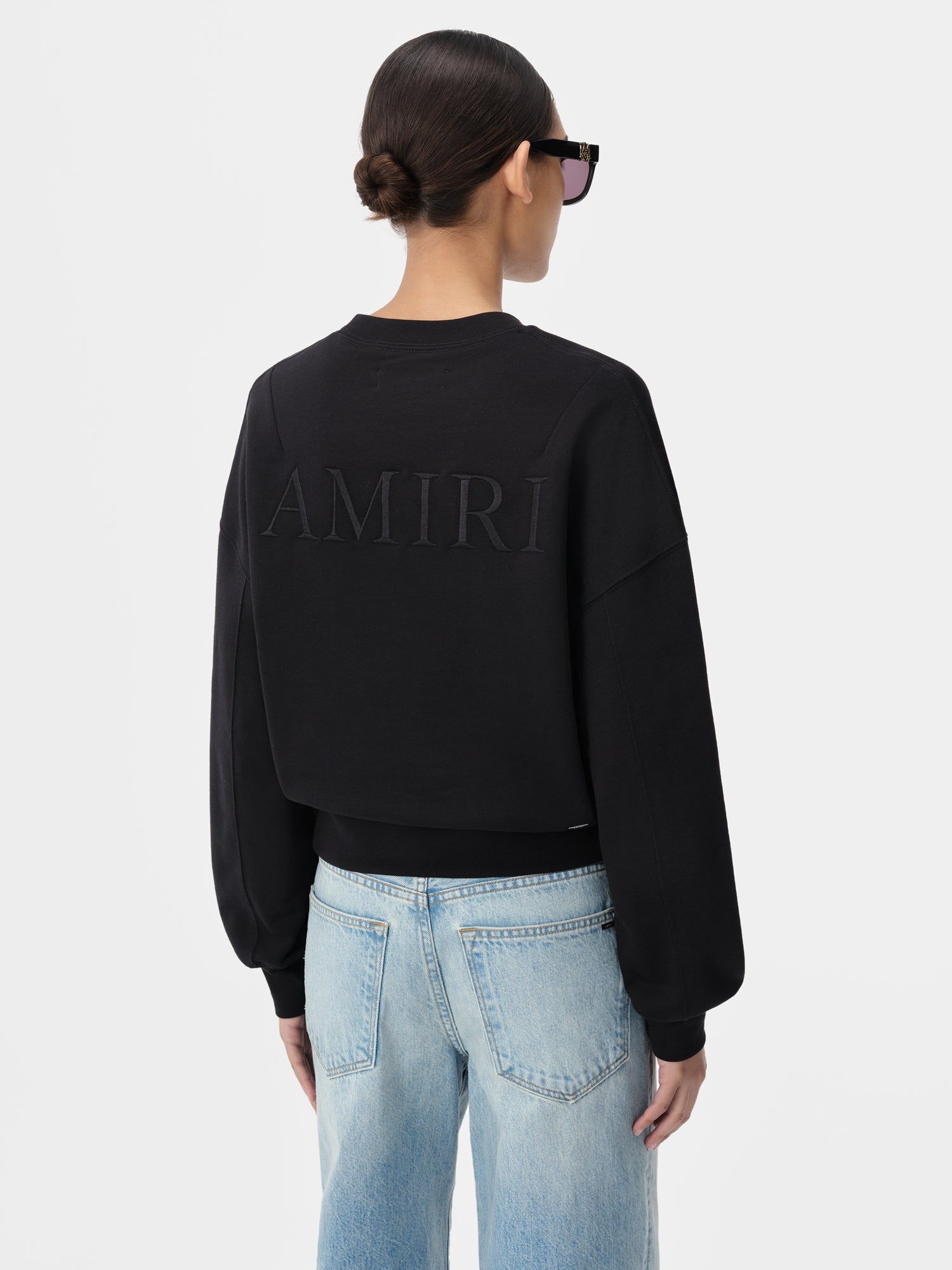 Amiri Embroidered Crew Women T Shirts Black | EZDWITL-36