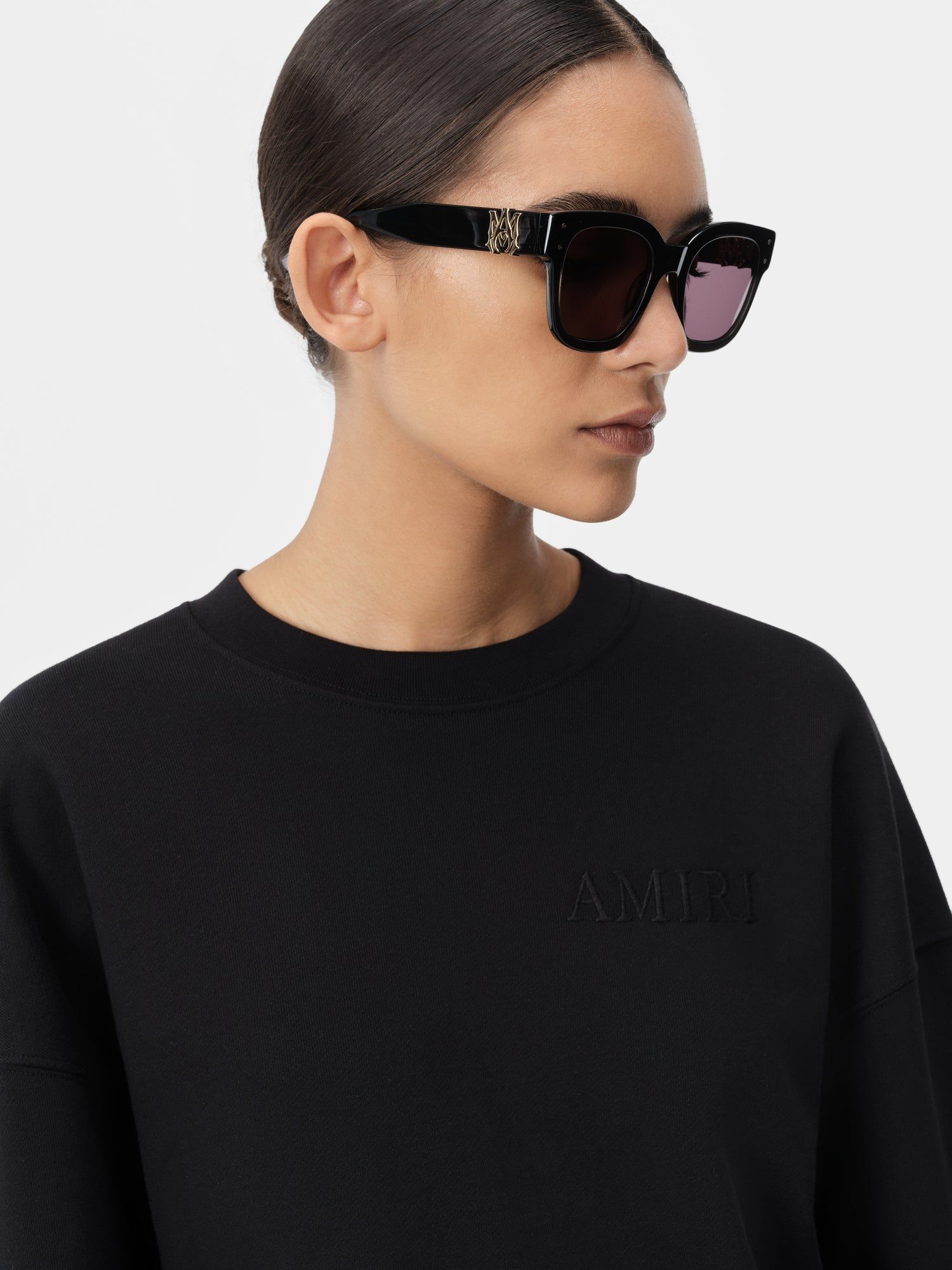 Amiri Embroidered Crew Women T Shirts Black | EZDWITL-36