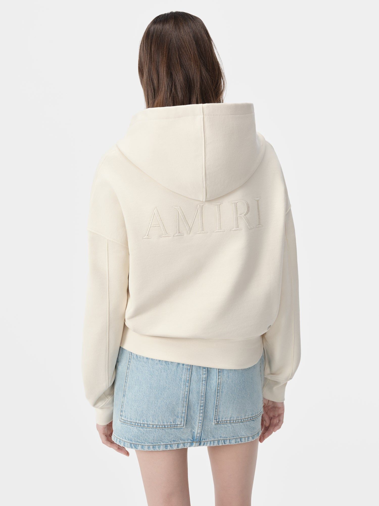 Amiri Embroidered Hoodie Women Sweatshirts Alabaster | UKBMSZF-10