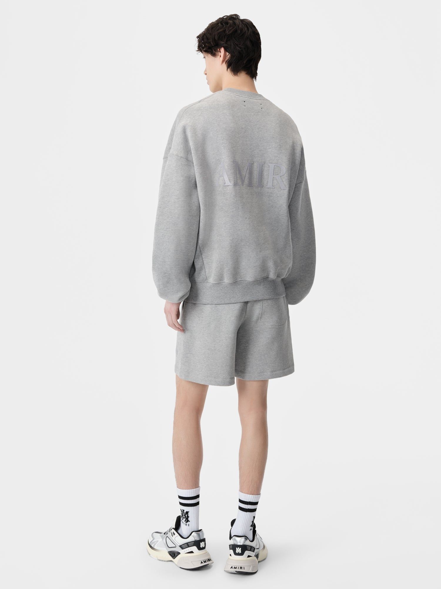 Amiri Embroidered Short Men Shorts Grey | KZALUMH-67