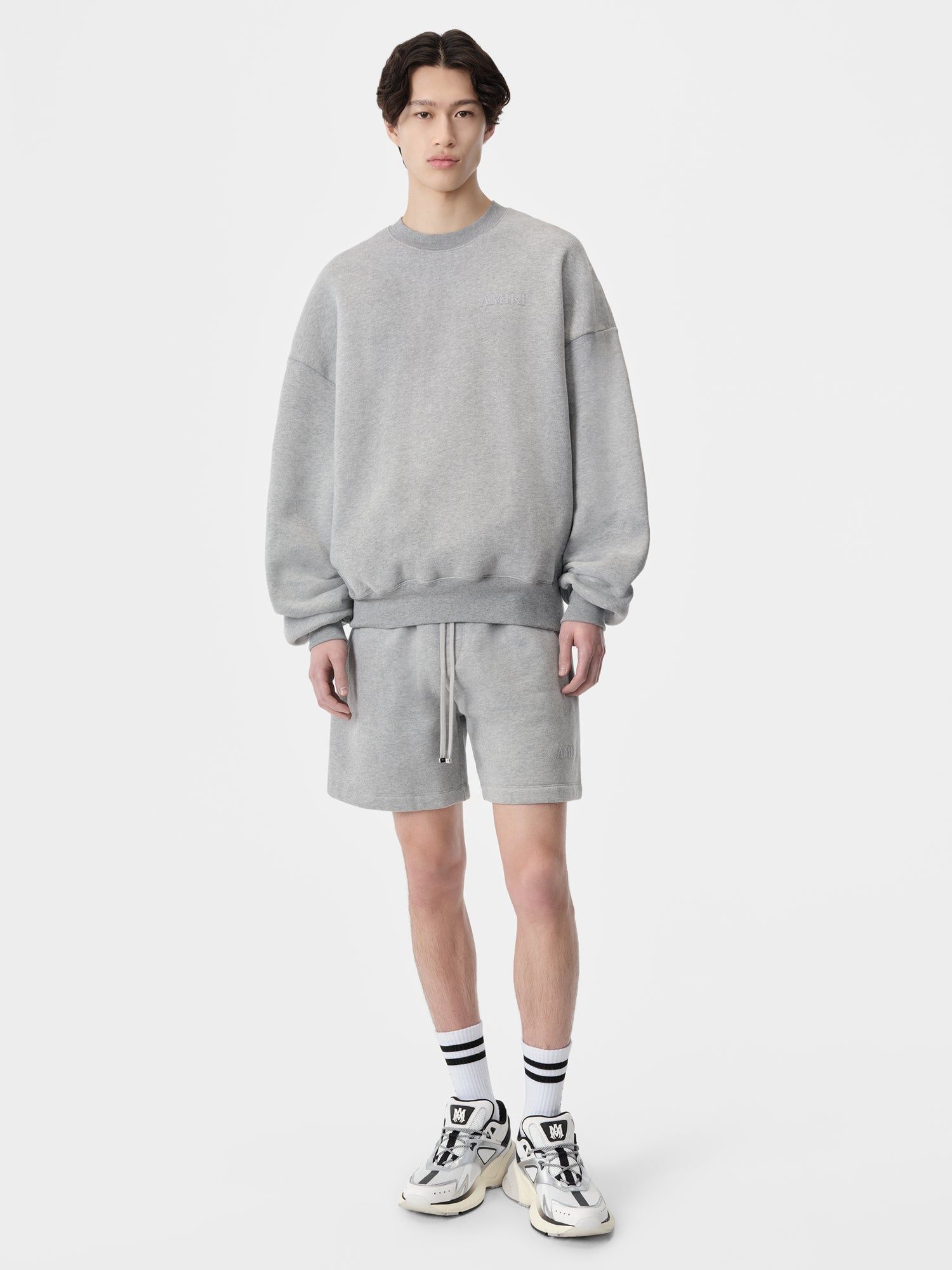 Amiri Embroidered Short Men Shorts Grey | KZALUMH-67