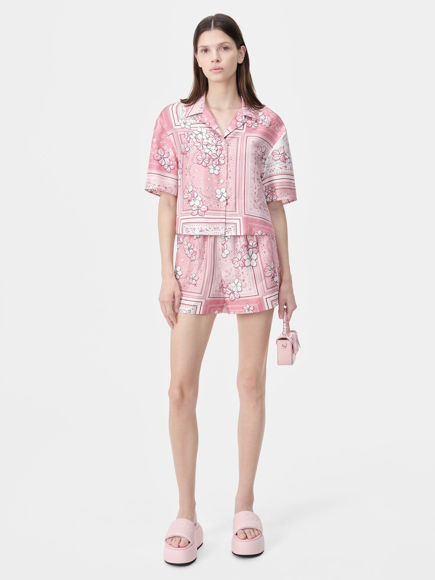 Amiri Floral Bandana Boxer Short Women Shorts Pink | IMSTXQG-05