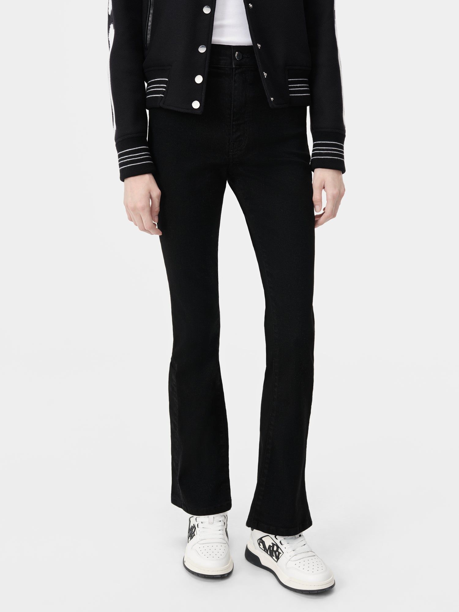 Amiri Kick Flare Women Denim Black | DYGCKIQ-36