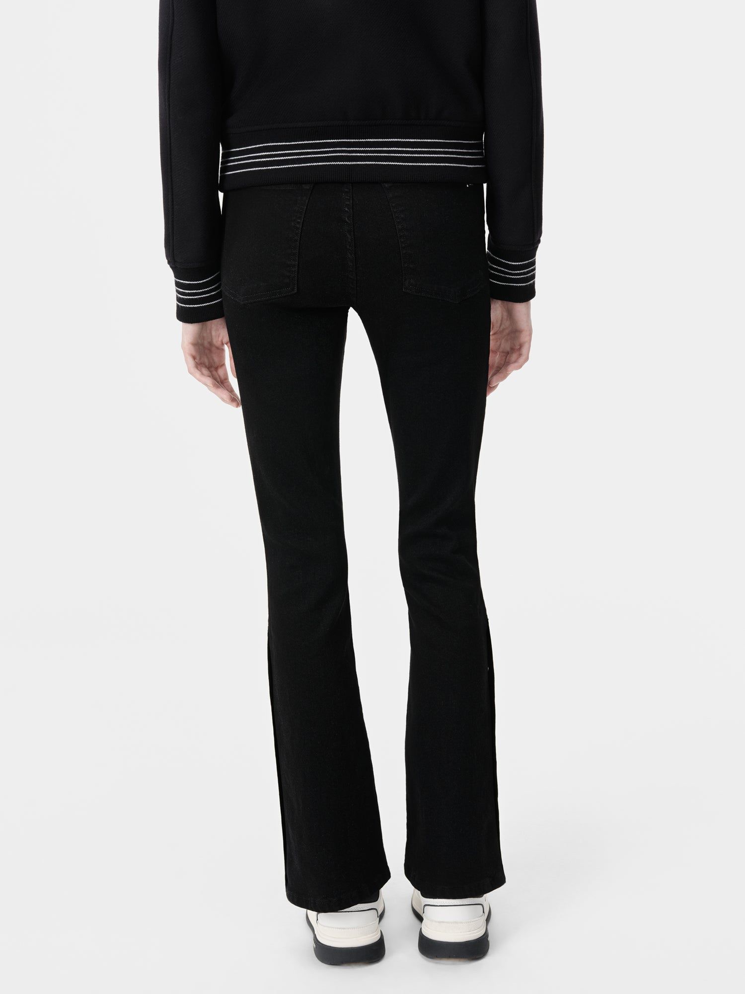 Amiri Kick Flare Women Denim Black | DYGCKIQ-36