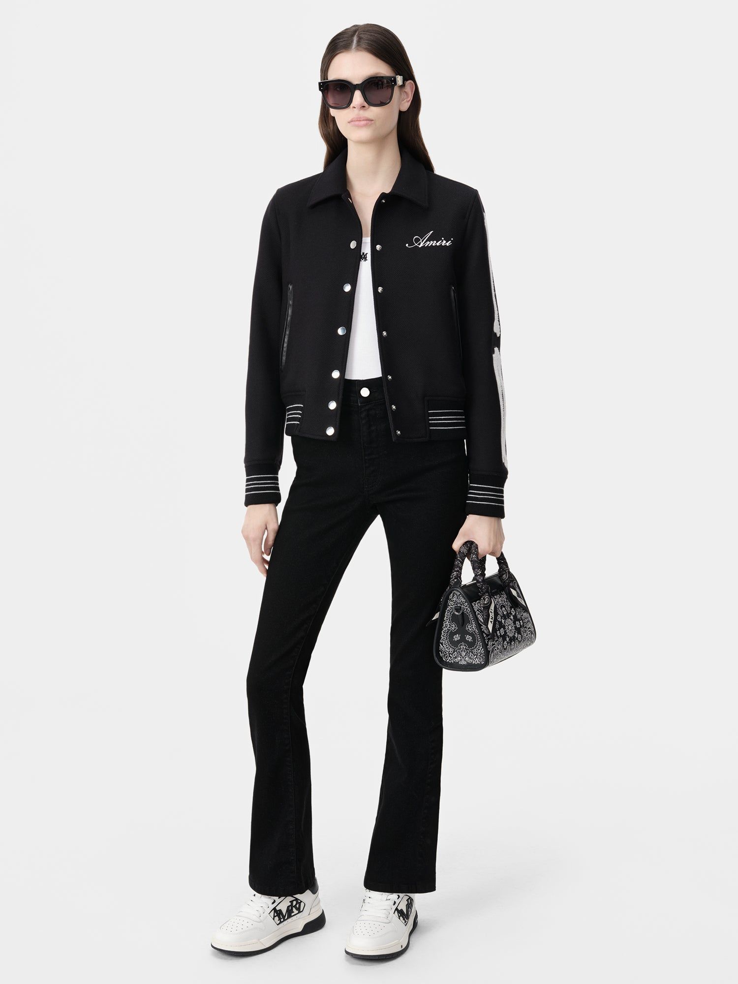 Amiri Kick Flare Women Denim Black | DYGCKIQ-36
