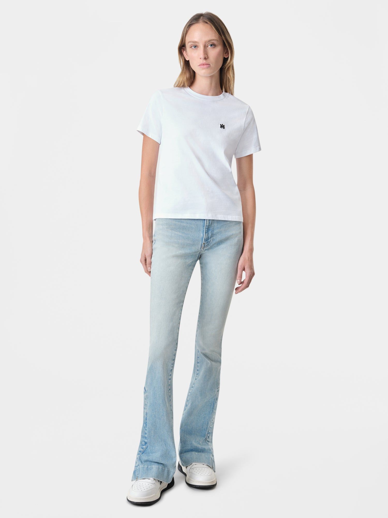 Amiri Kick Flare Women Denim Light Indigo | CPMJHBV-75