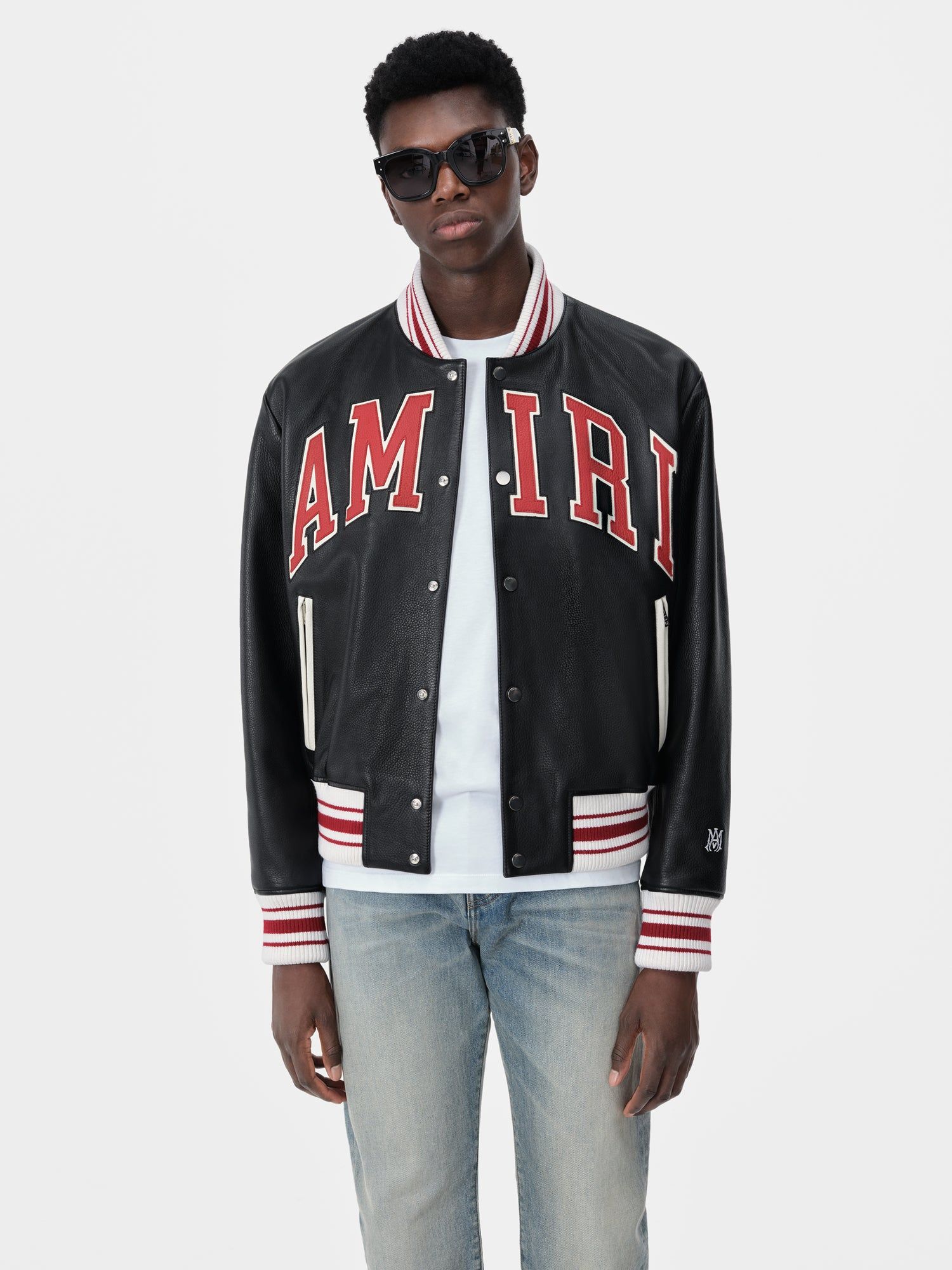 Amiri Leather Bomber Men Outerwear Black | IYWRDOP-43