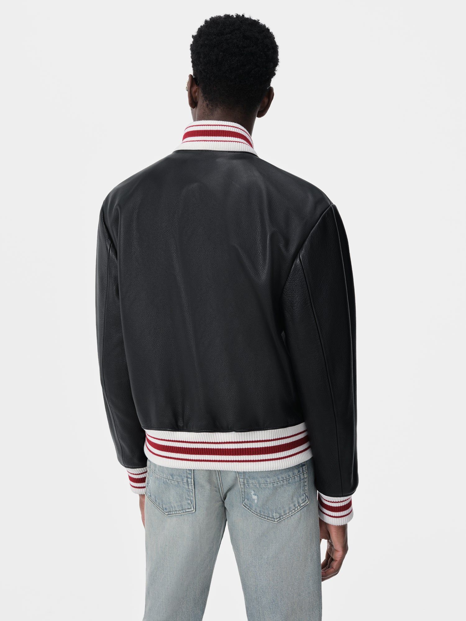 Amiri Leather Bomber Men Outerwear Black | IYWRDOP-43