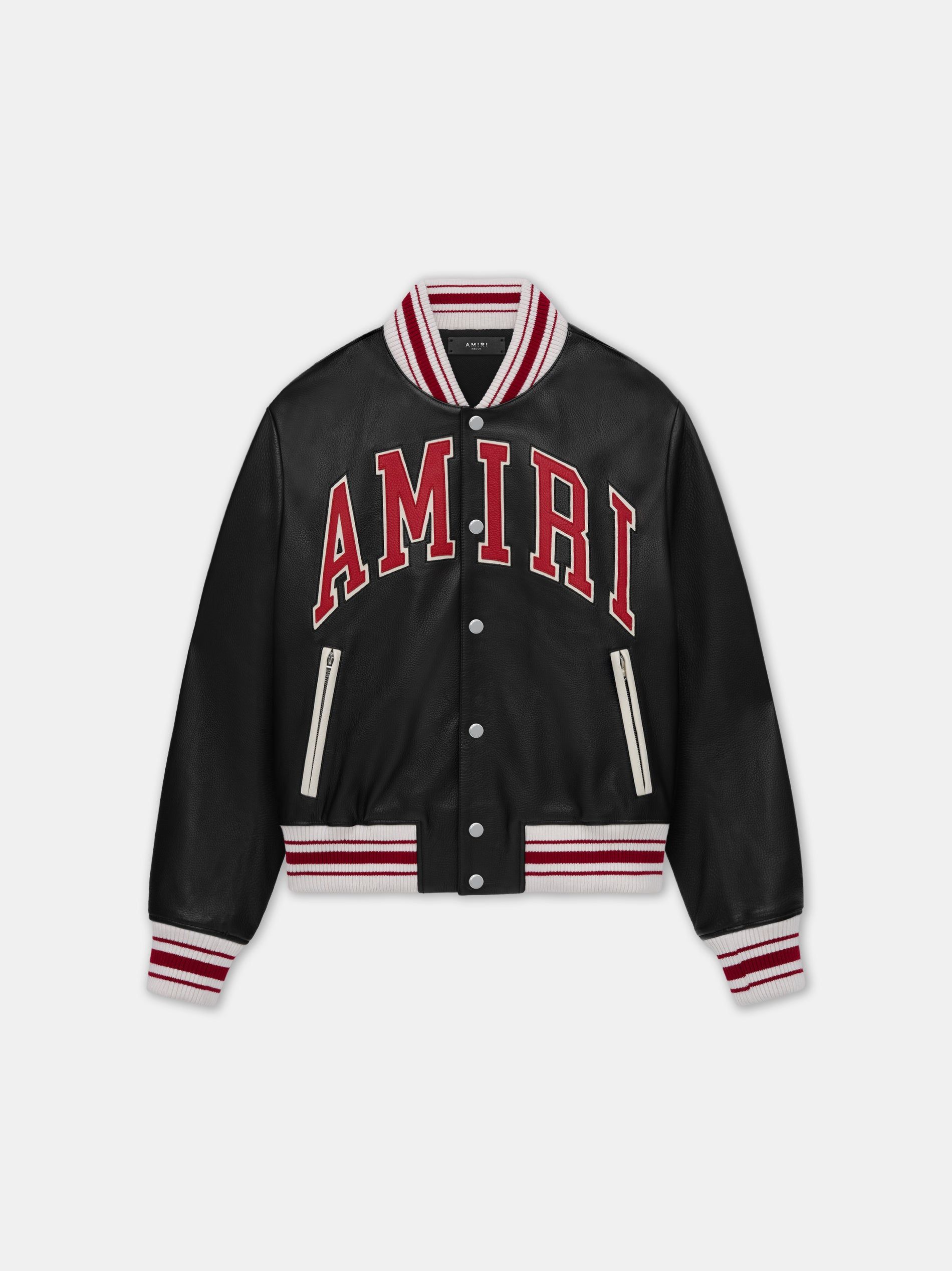 Amiri Leather Bomber Men Outerwear Black | IYWRDOP-43