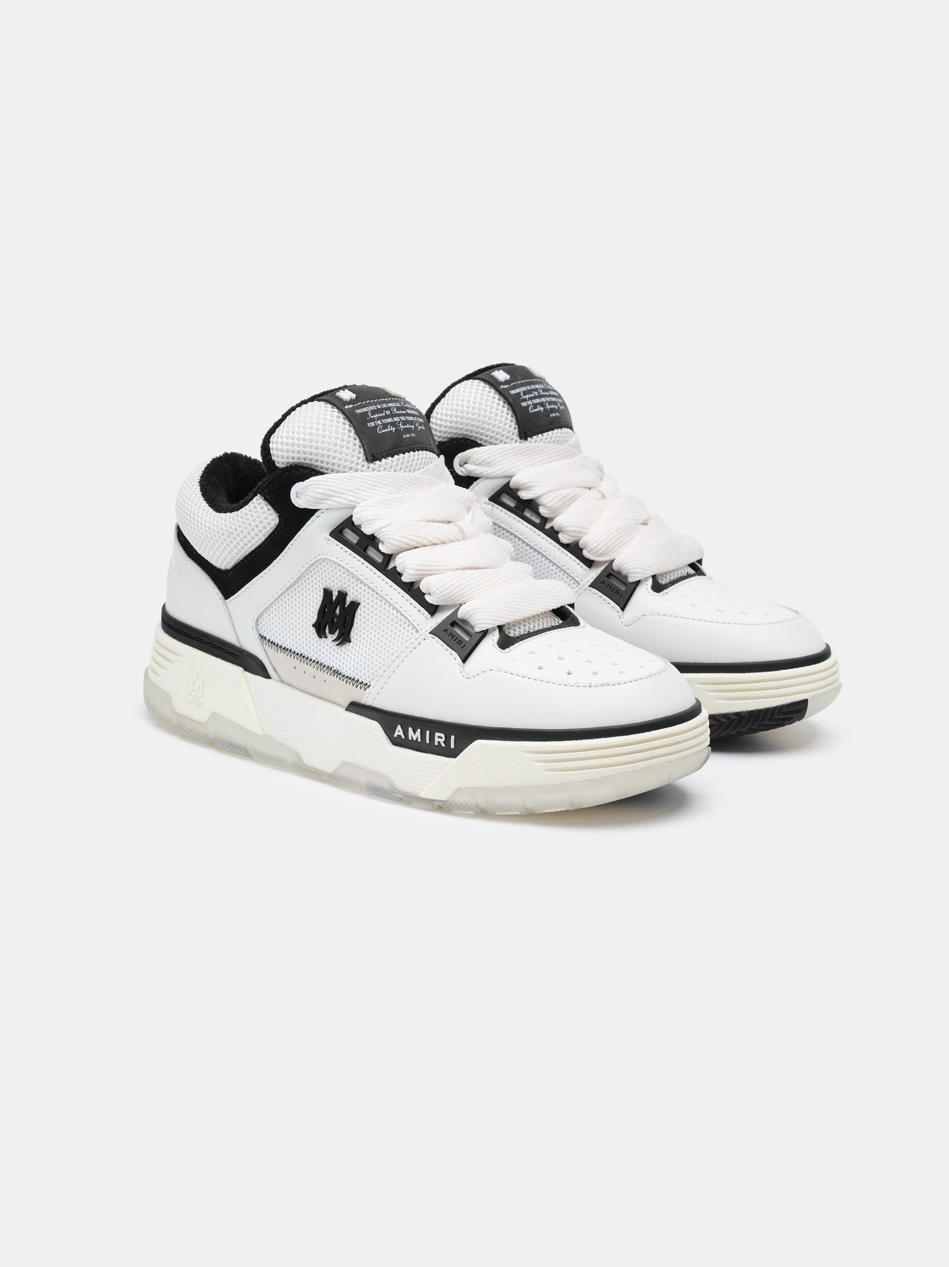 Amiri Ma-1 Men Sneakers White Black | YXCIQJN-85