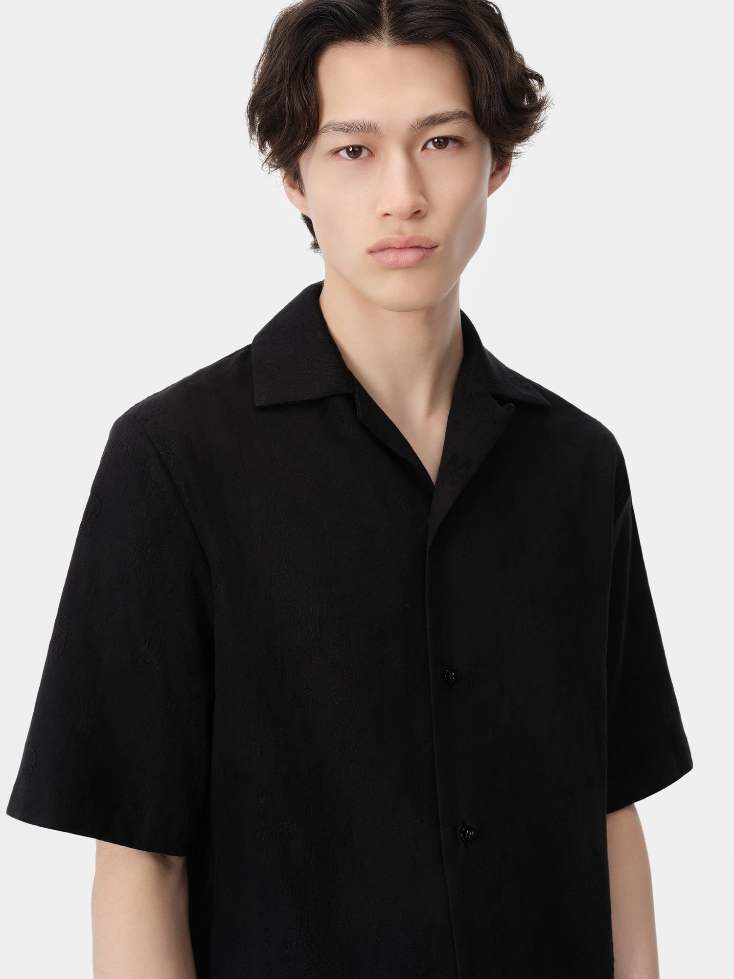 Amiri Ma Bandana Linen Camp Shirt Men Shirts Black | OQKYRMD-15
