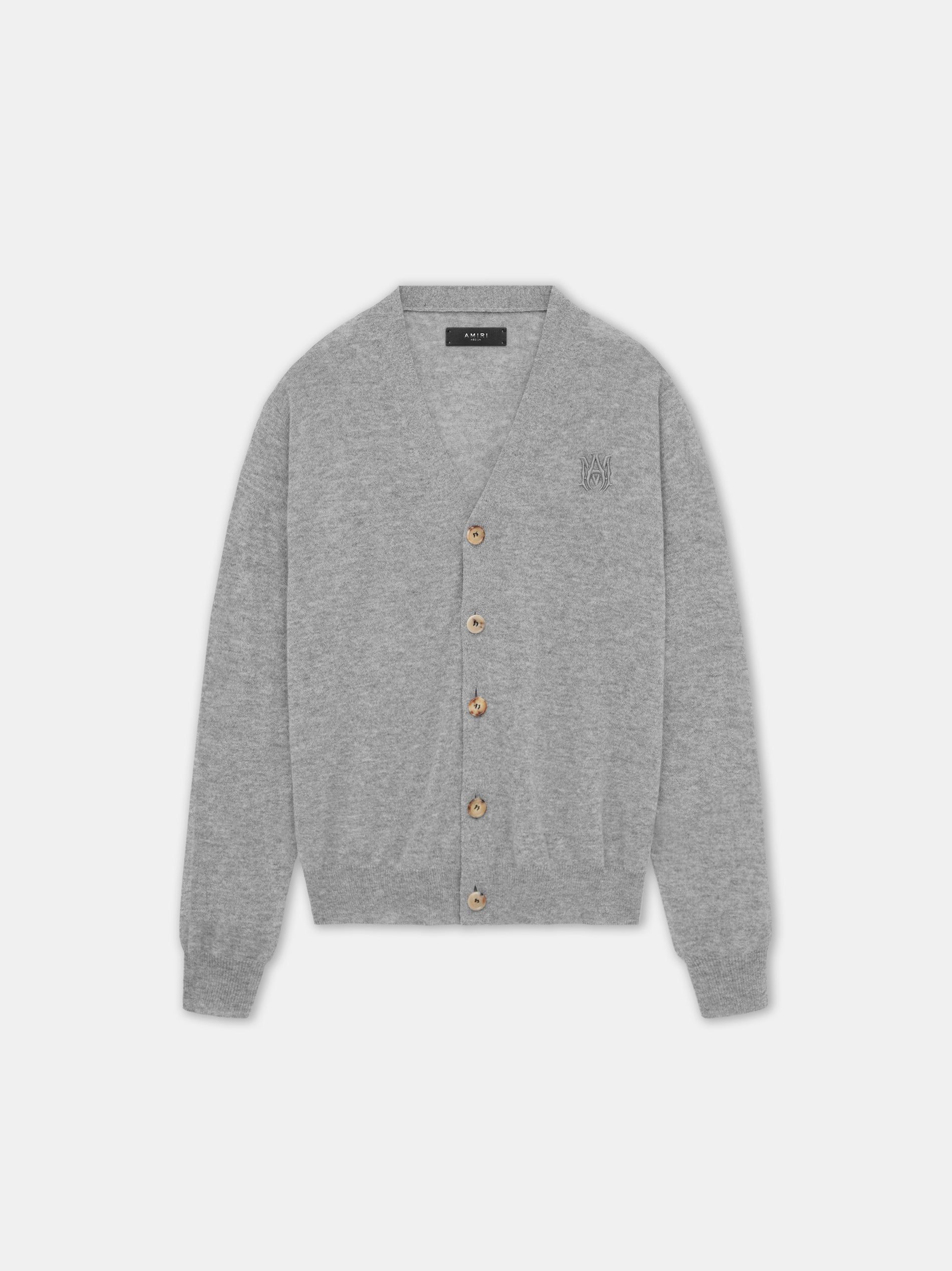 Amiri Ma Cardigan Men Knitwear Grey | PSIDQZC-81