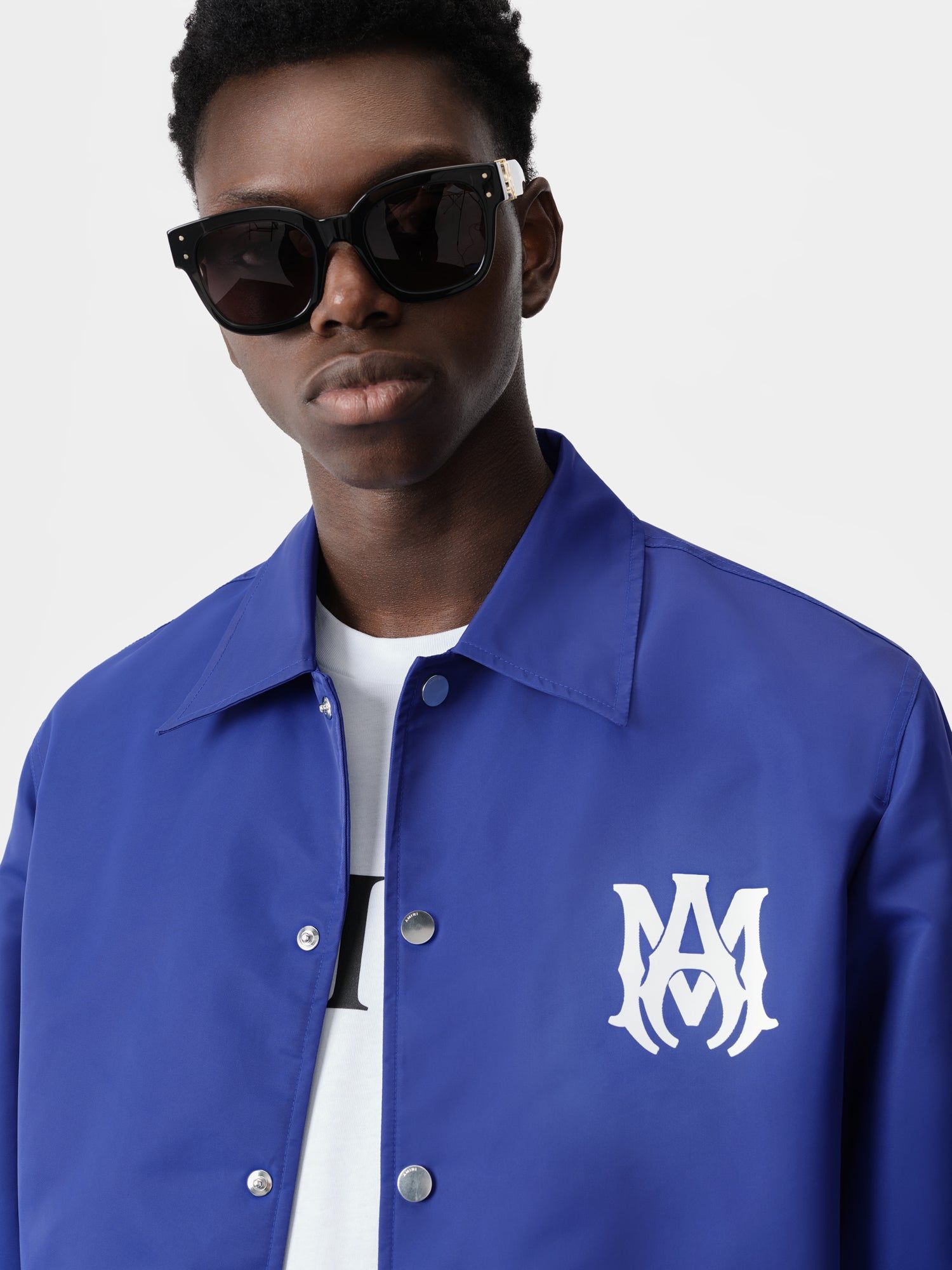 Amiri Ma Coach Jacket Men Outerwear Blue | WUXVLRA-47