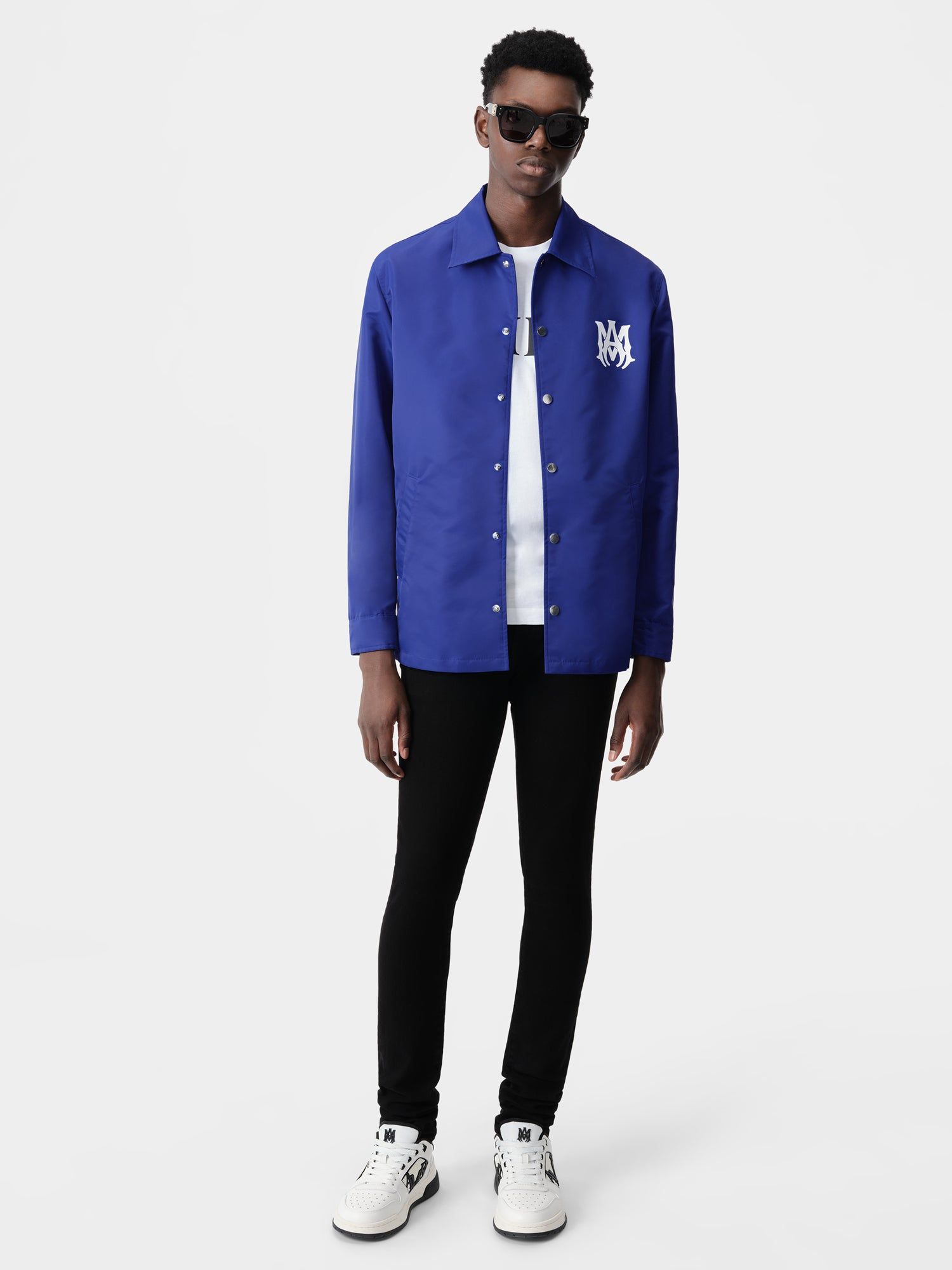 Amiri Ma Coach Jacket Men Outerwear Blue | WUXVLRA-47