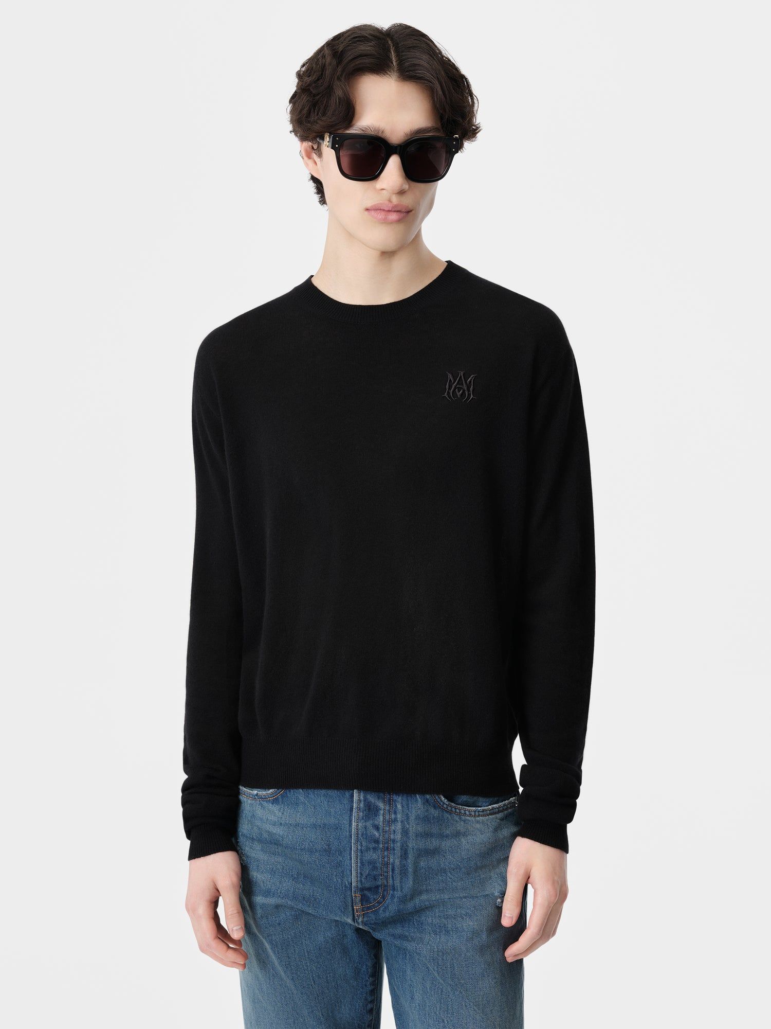 Amiri Ma Crew Men Knitwear Black | SLBZRVM-72
