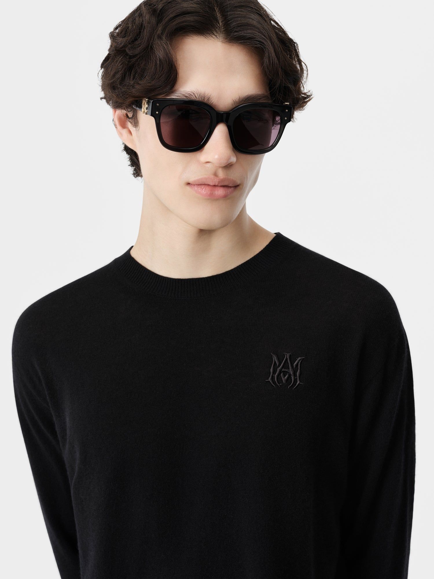 Amiri Ma Crew Men Knitwear Black | SLBZRVM-72