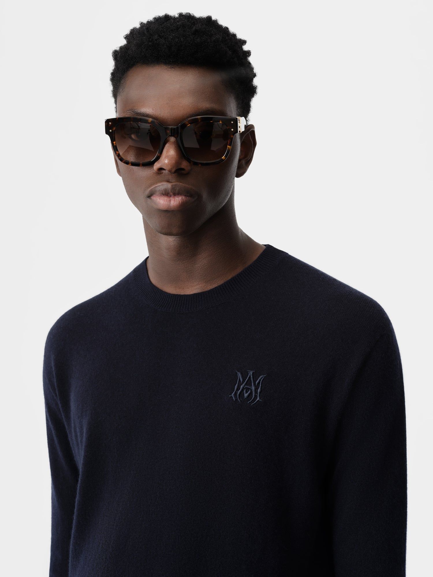 Amiri Ma Crew Men Knitwear Navy | AFNJBGE-34