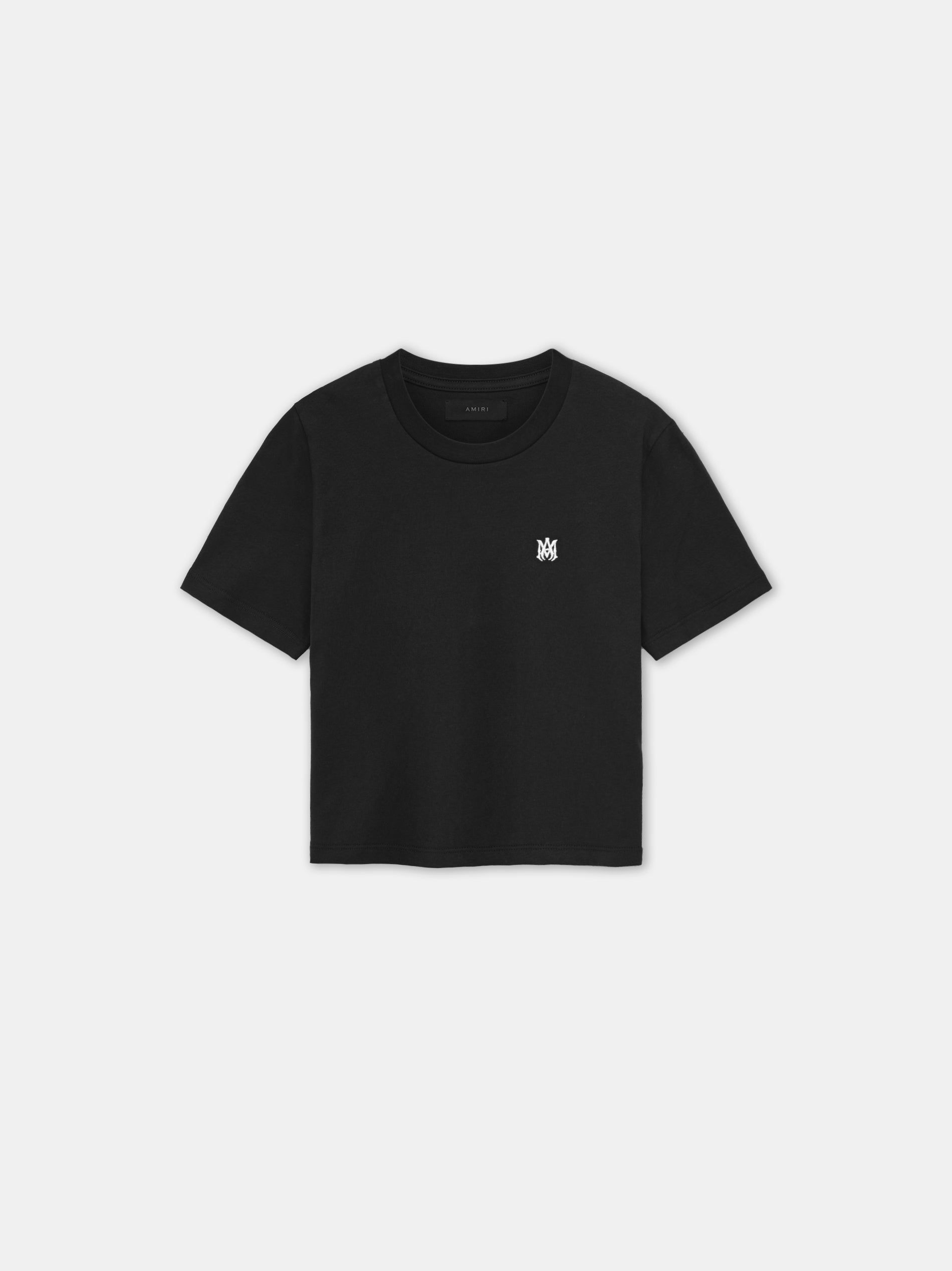 Amiri Ma Embroidered Baby Tee Women T Shirts Black | PKRSHUX-48
