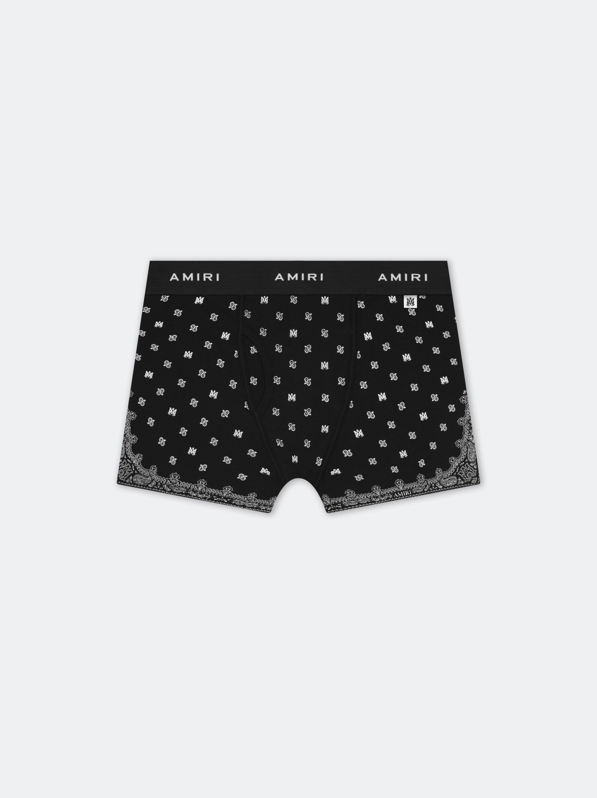 Amiri Ma Paisley Briefs 2 Pack Men Briefs Black | TBYFJHO-04