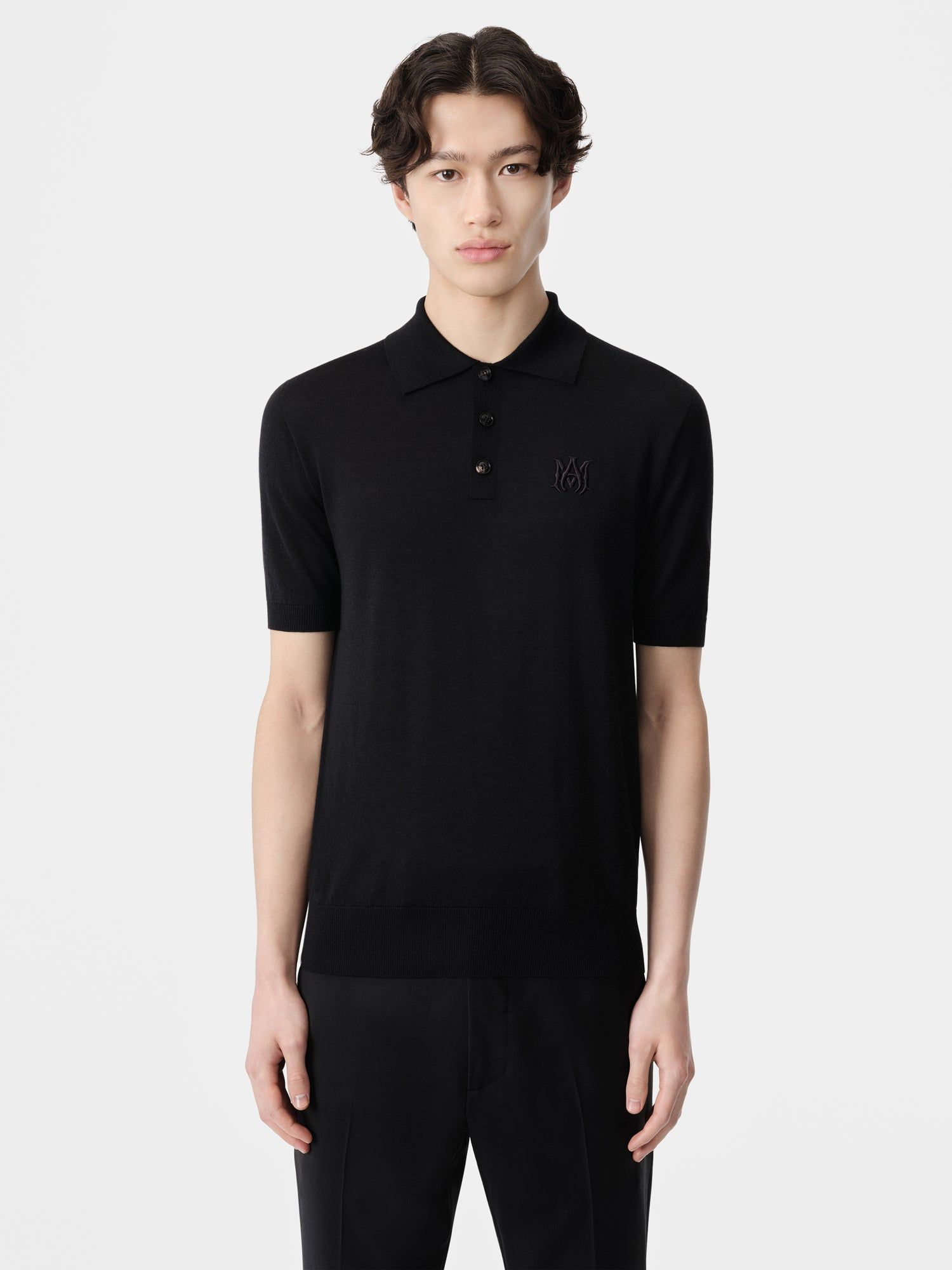 Amiri Ma Polo Men Knitwear Black | OPGXLYT-98