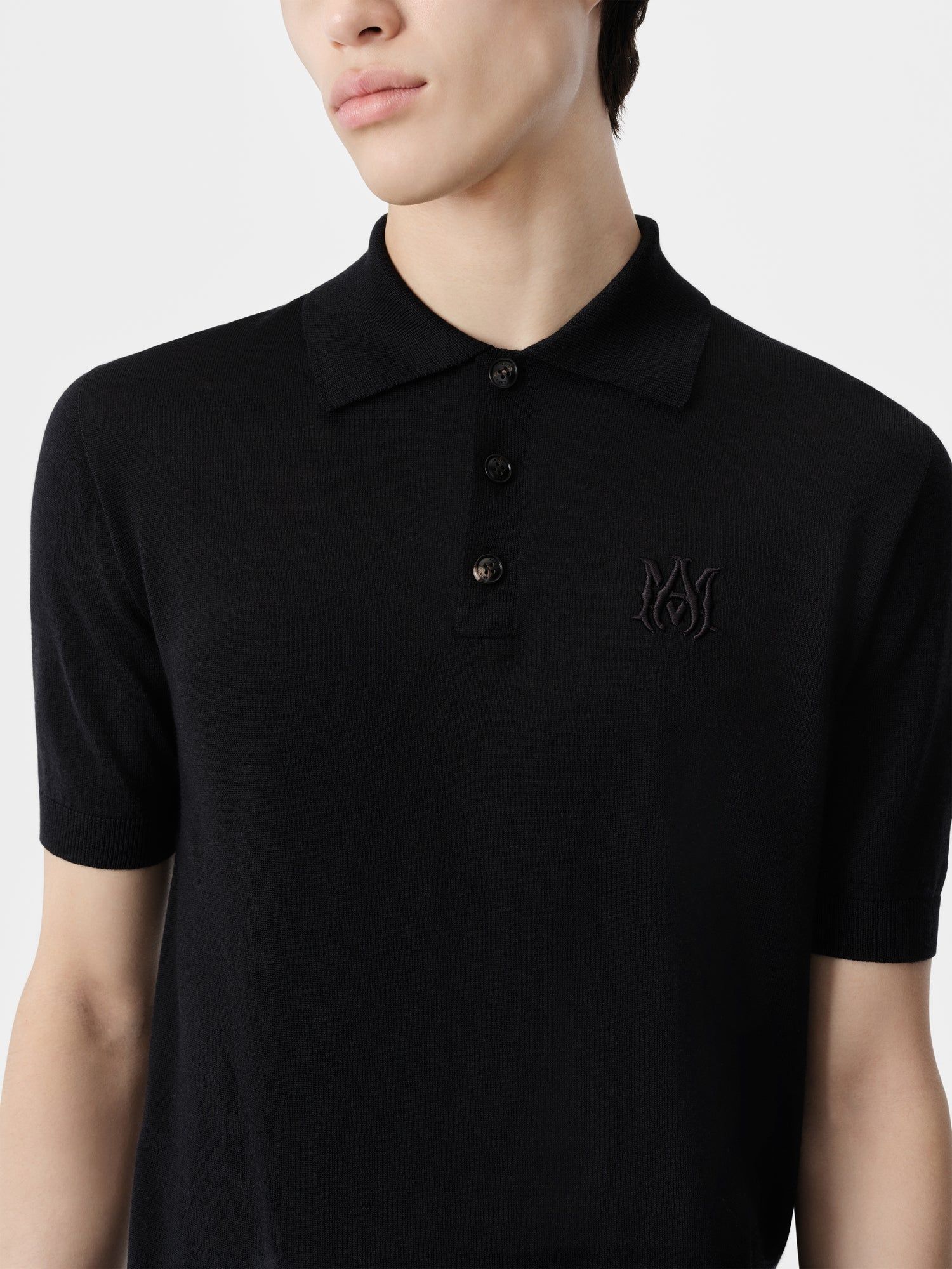 Amiri Ma Polo Men Knitwear Black | OPGXLYT-98