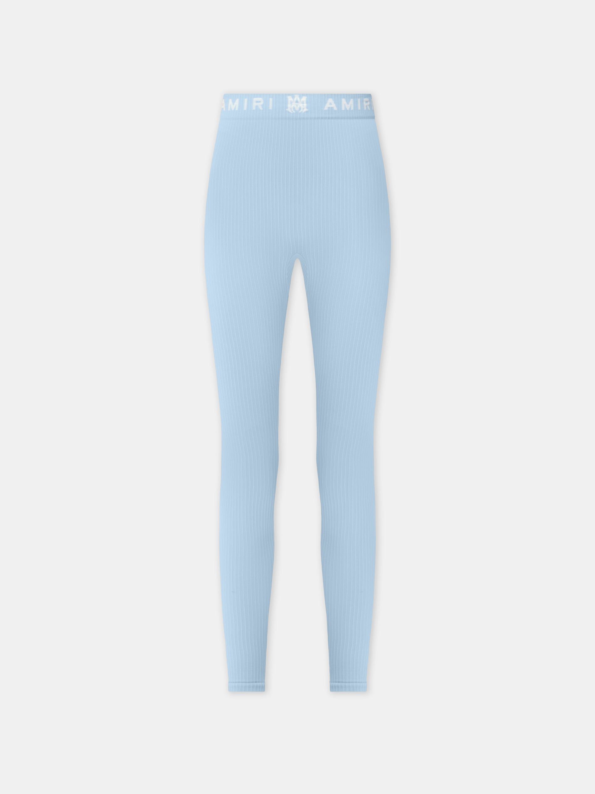 Amiri Ma Ribbed Seamless Legging Women Activewear Cerulean | DLTXUSQ-59