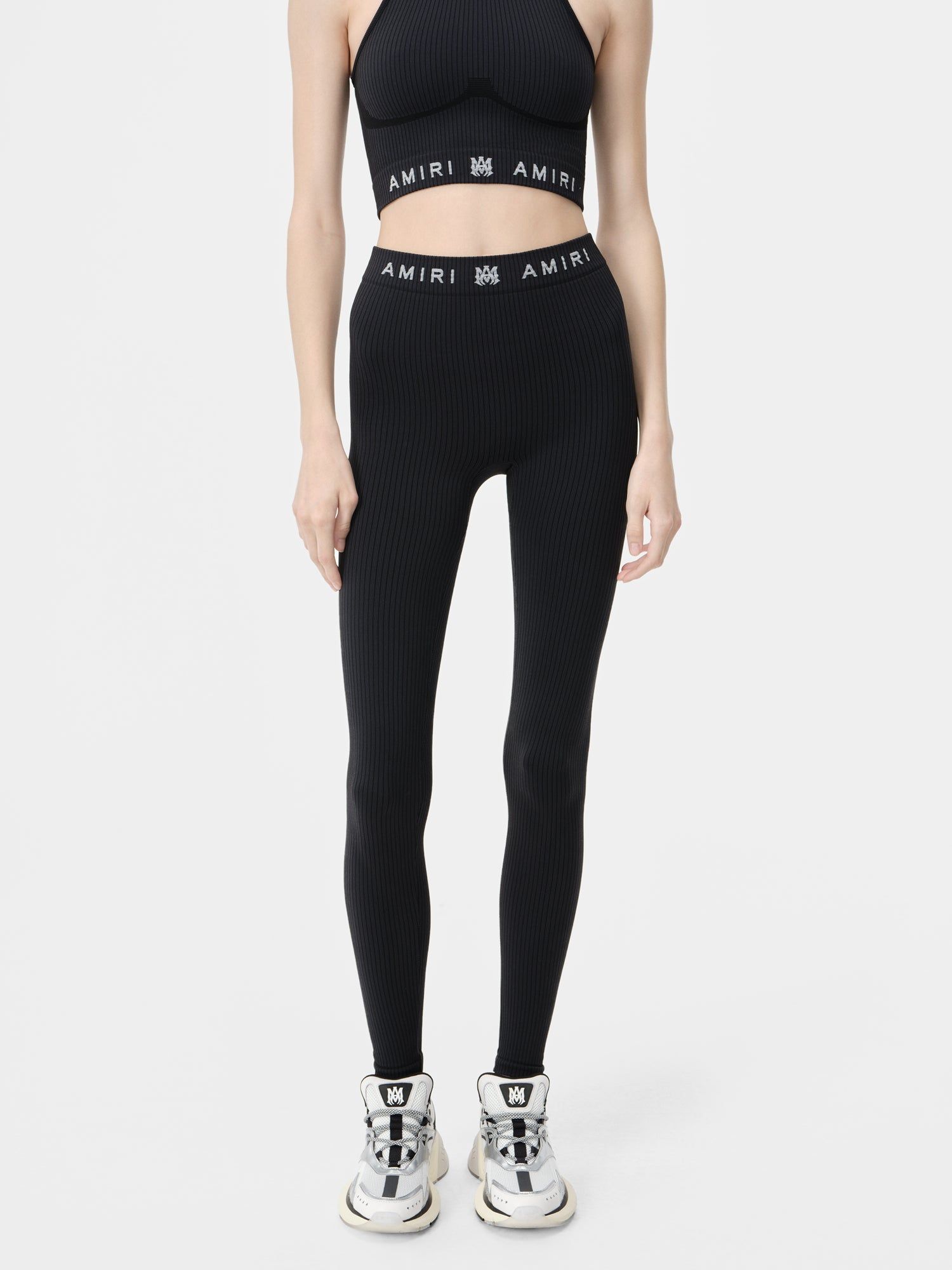 Amiri Ma Ribbed Seamless Legging Women Activewear Black | UQKAESP-24
