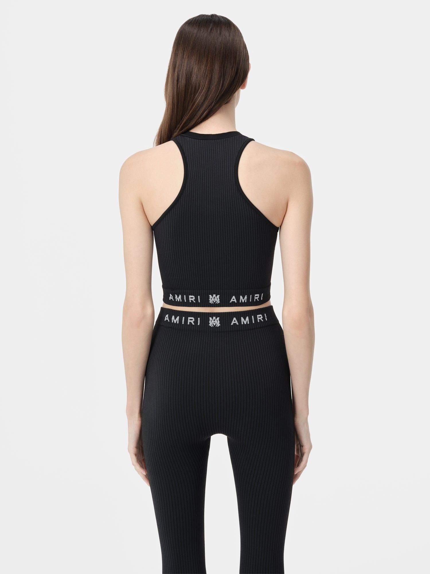 Amiri Ma Ribbed Seamless Tank Top Women Activewear Black | SLMIGDN-07