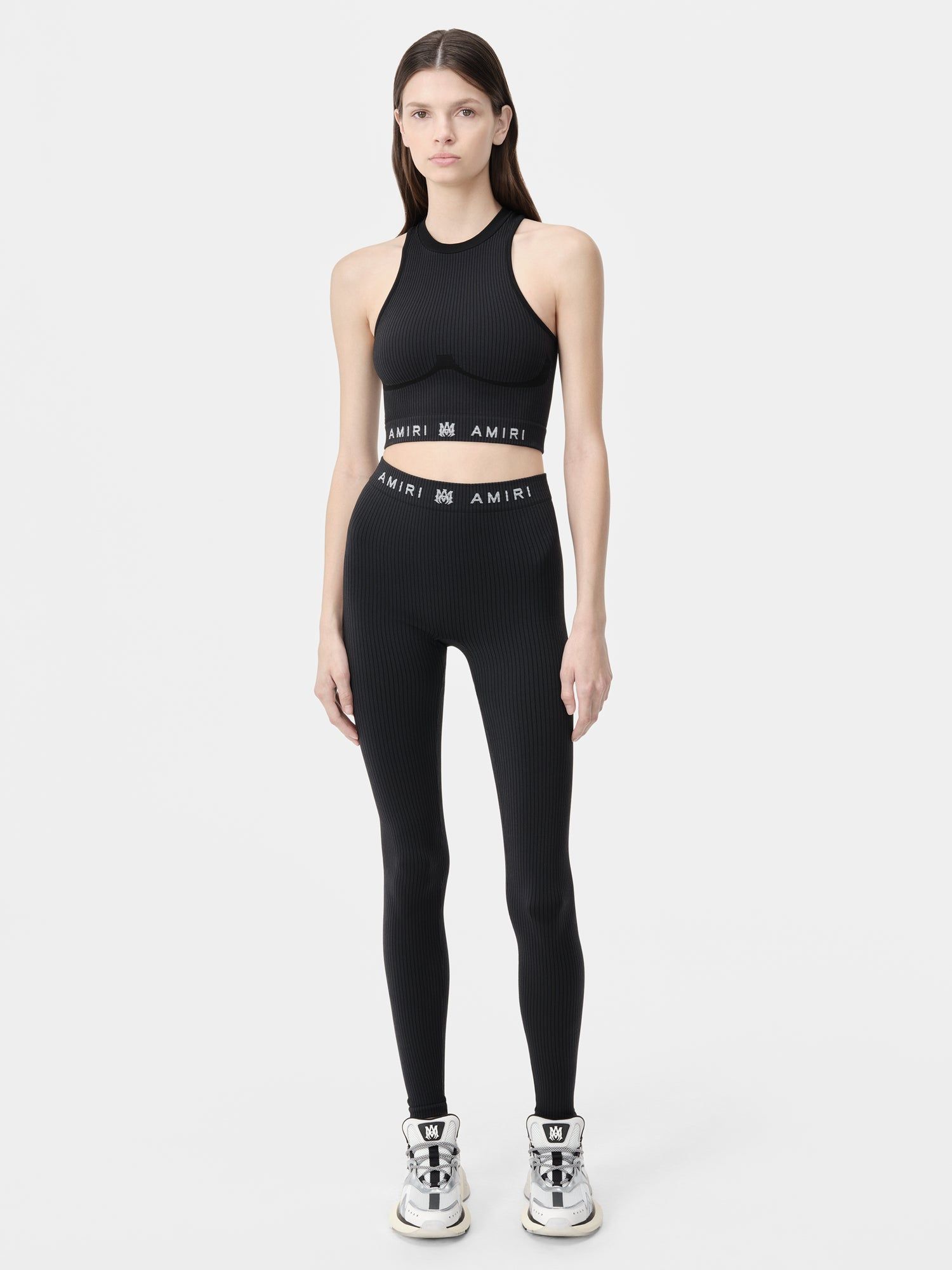 Amiri Ma Ribbed Seamless Tank Top Women Activewear Black | SLMIGDN-07